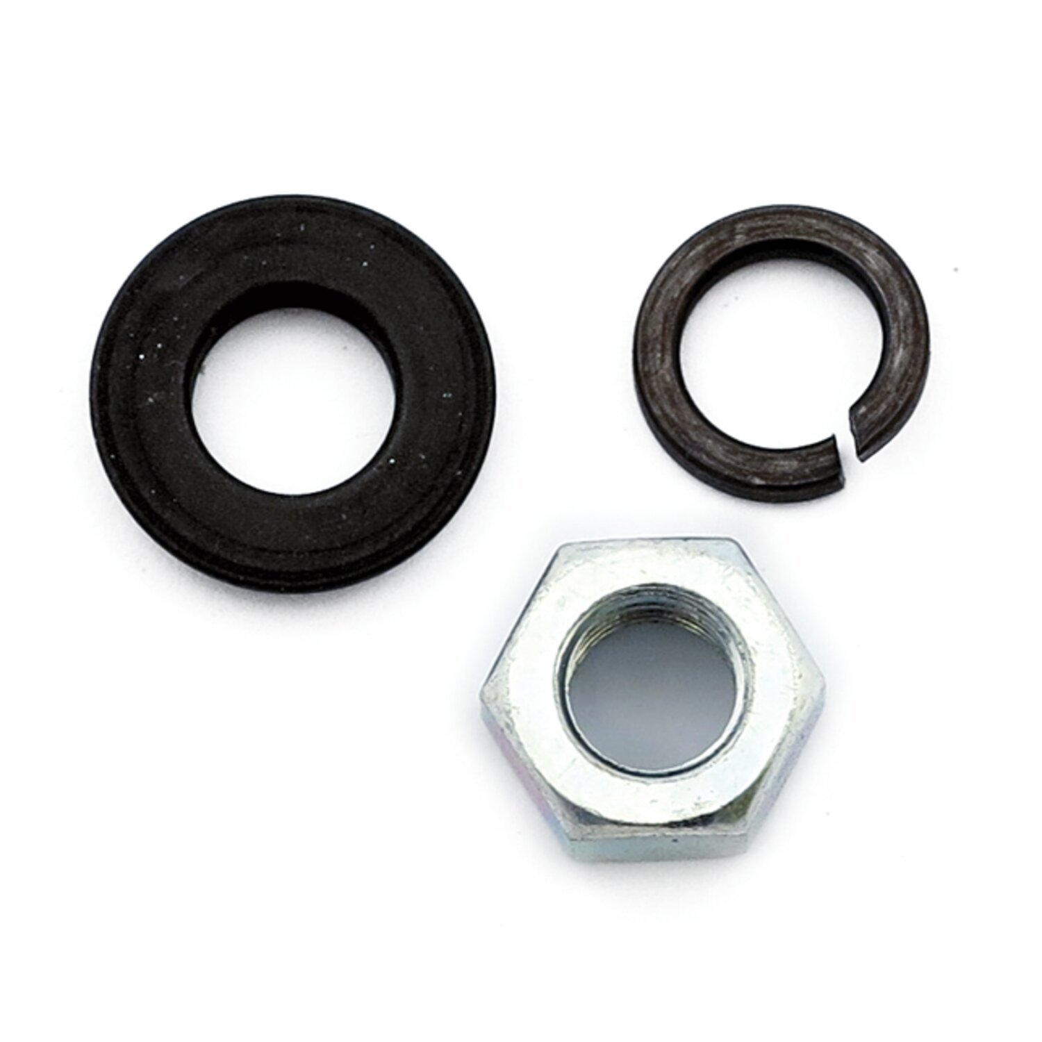 Nut & washer, generator strap, Chrome