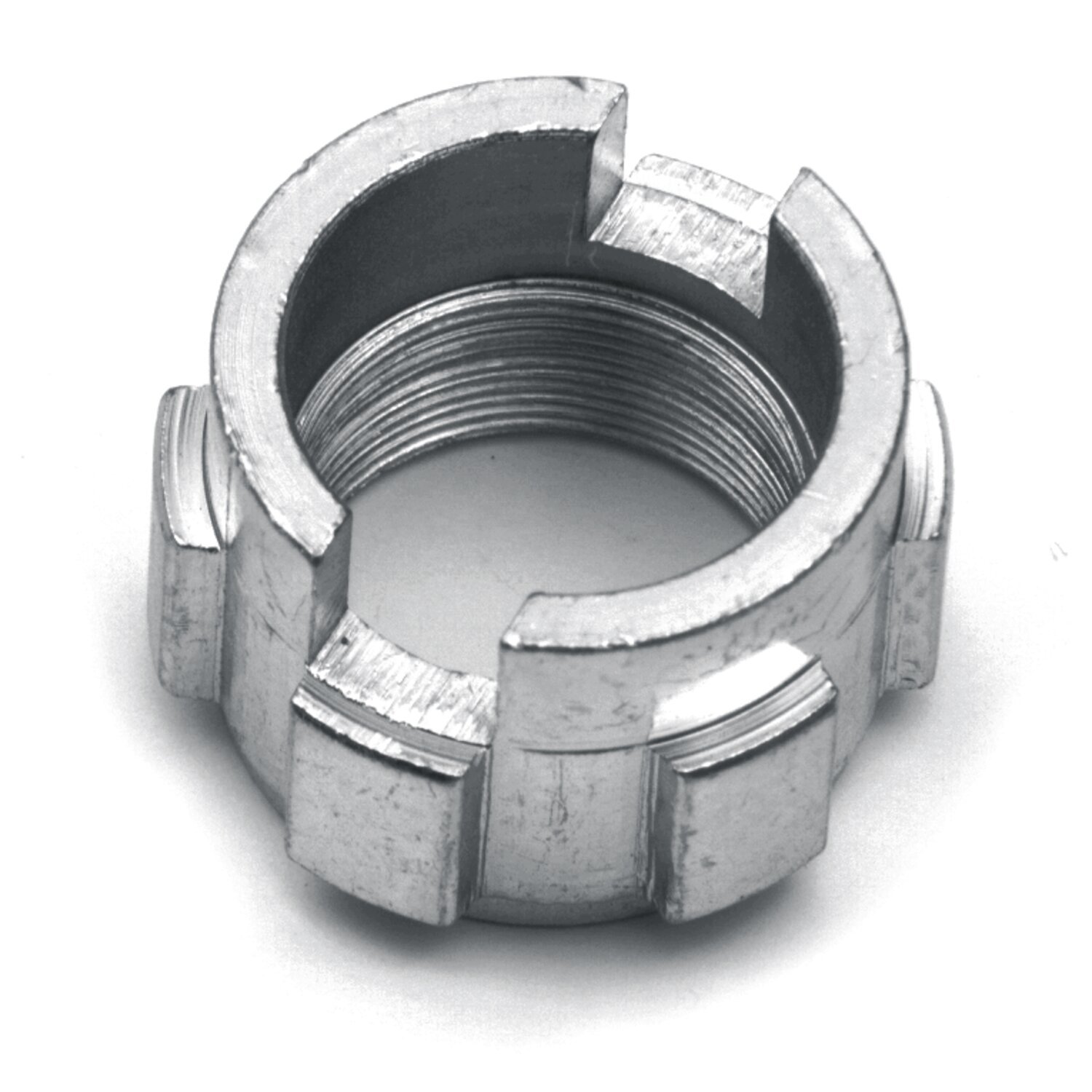 OEM style fork stem nut. Zinc, Polished