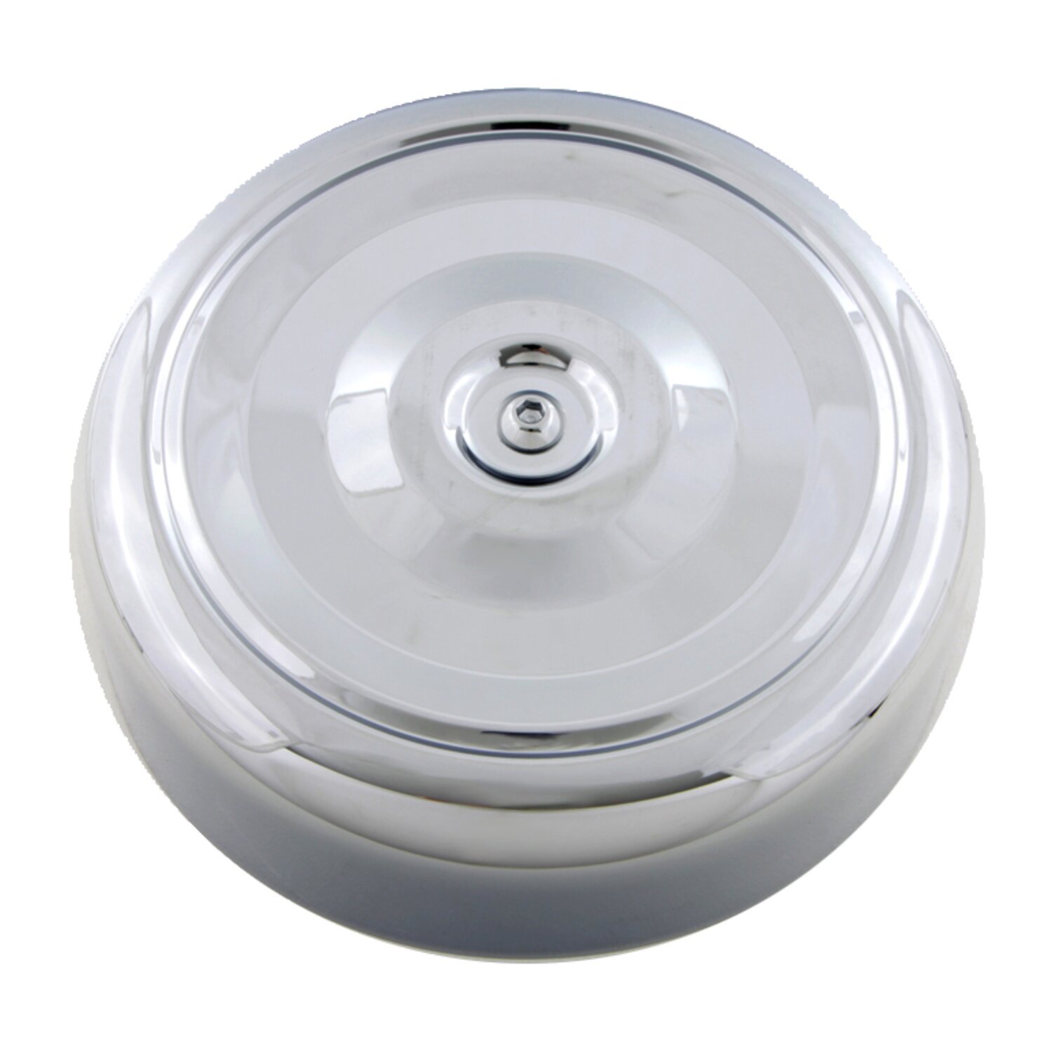 Air cleaner cover, Bobber style. 7" diameter, Chrome