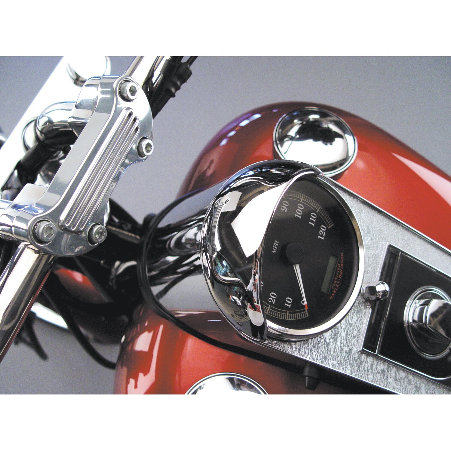 National Cycle, speedo visor, Silver, Chrome