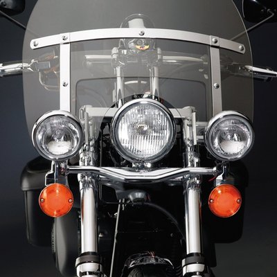 Complete kit including the mount bar, spotlamps, turn signals and hardware. USA made.