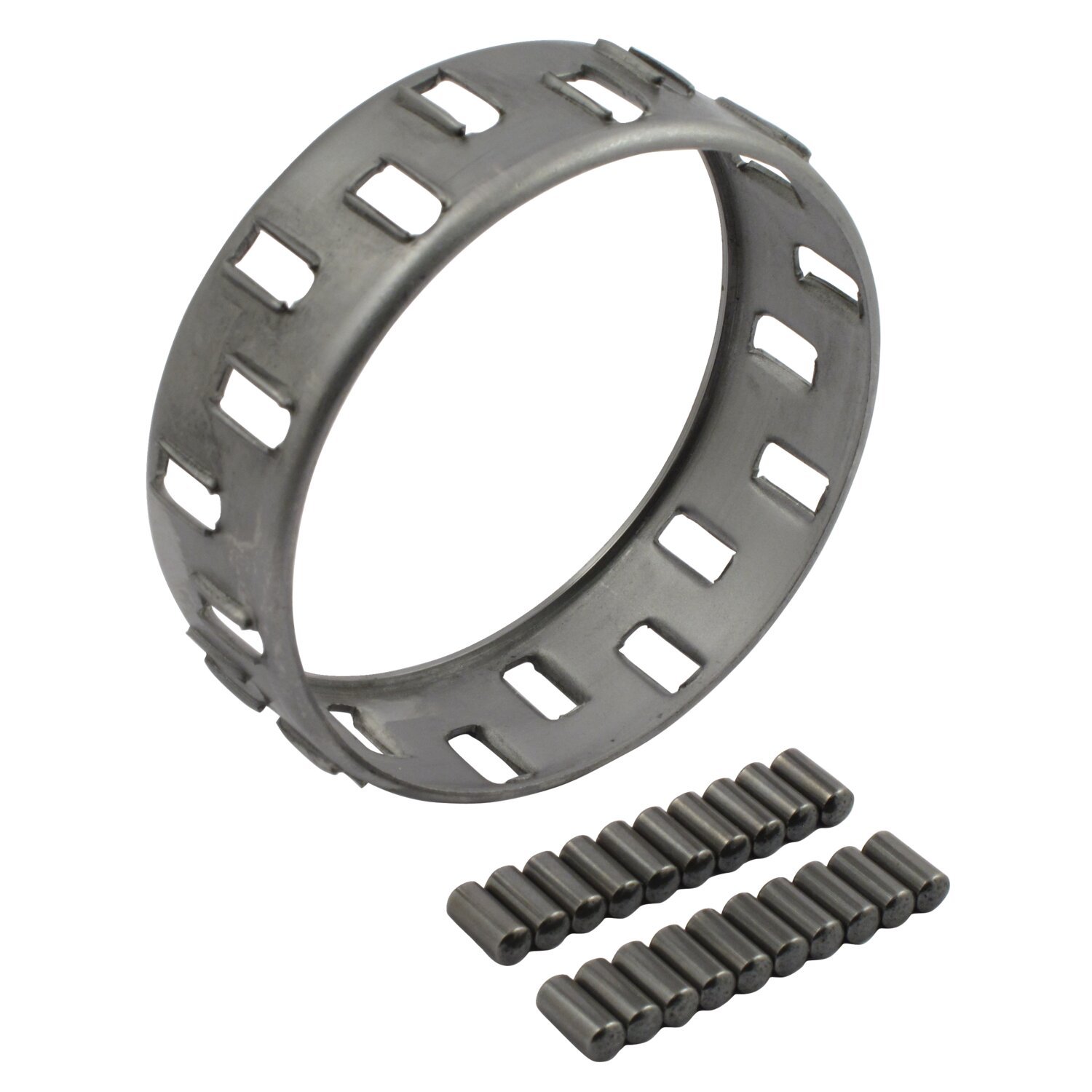 Clutch hub bearing retainer with rollers