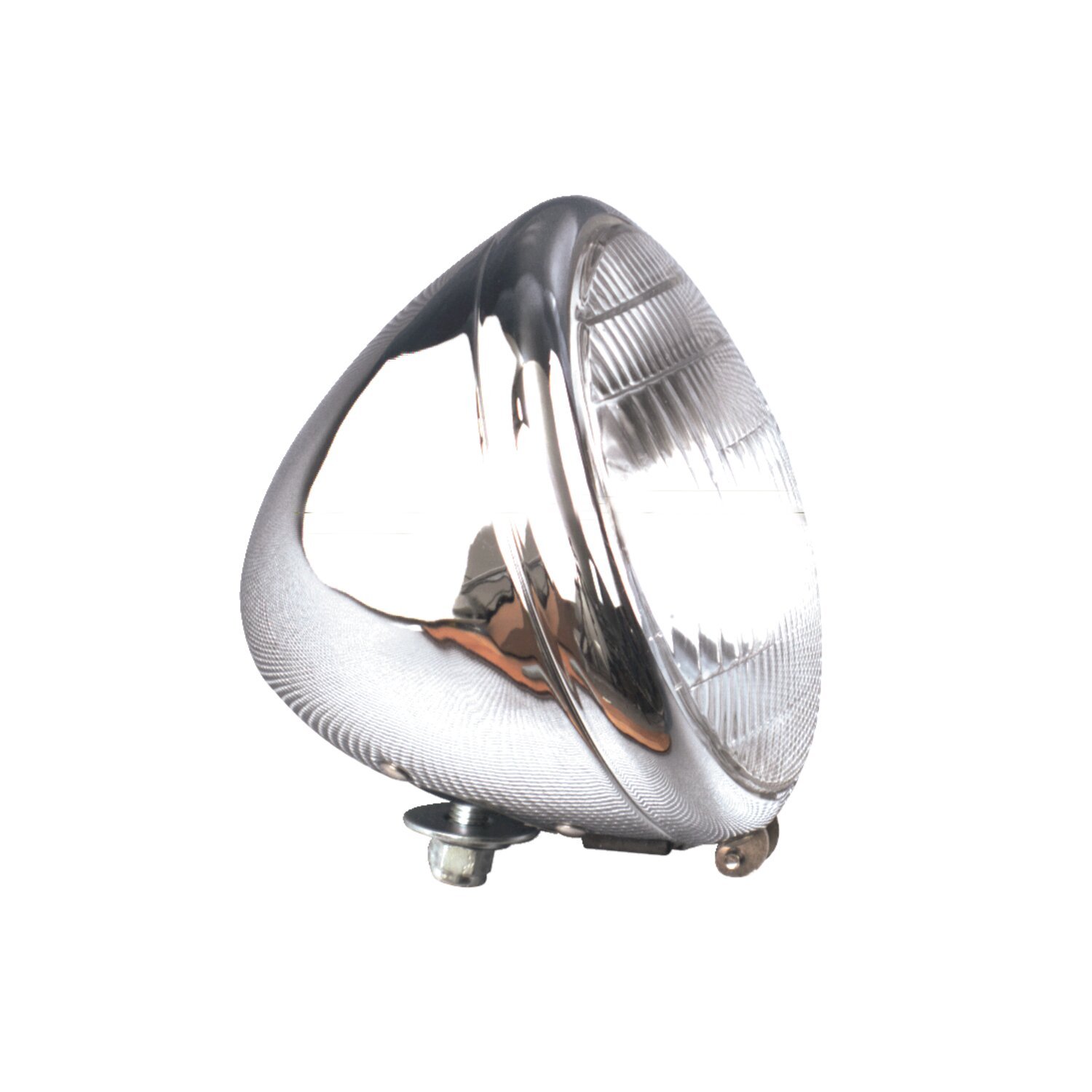 6-1/2" springer headlamp assembly. 6v, Chrome