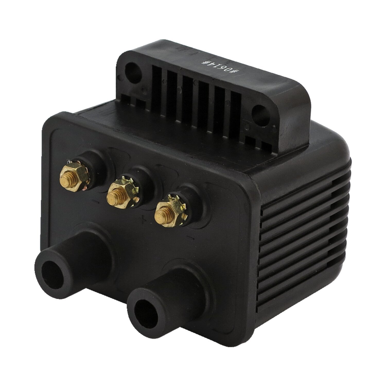 Mini single fire coil. 12v, 3 ohm, Black