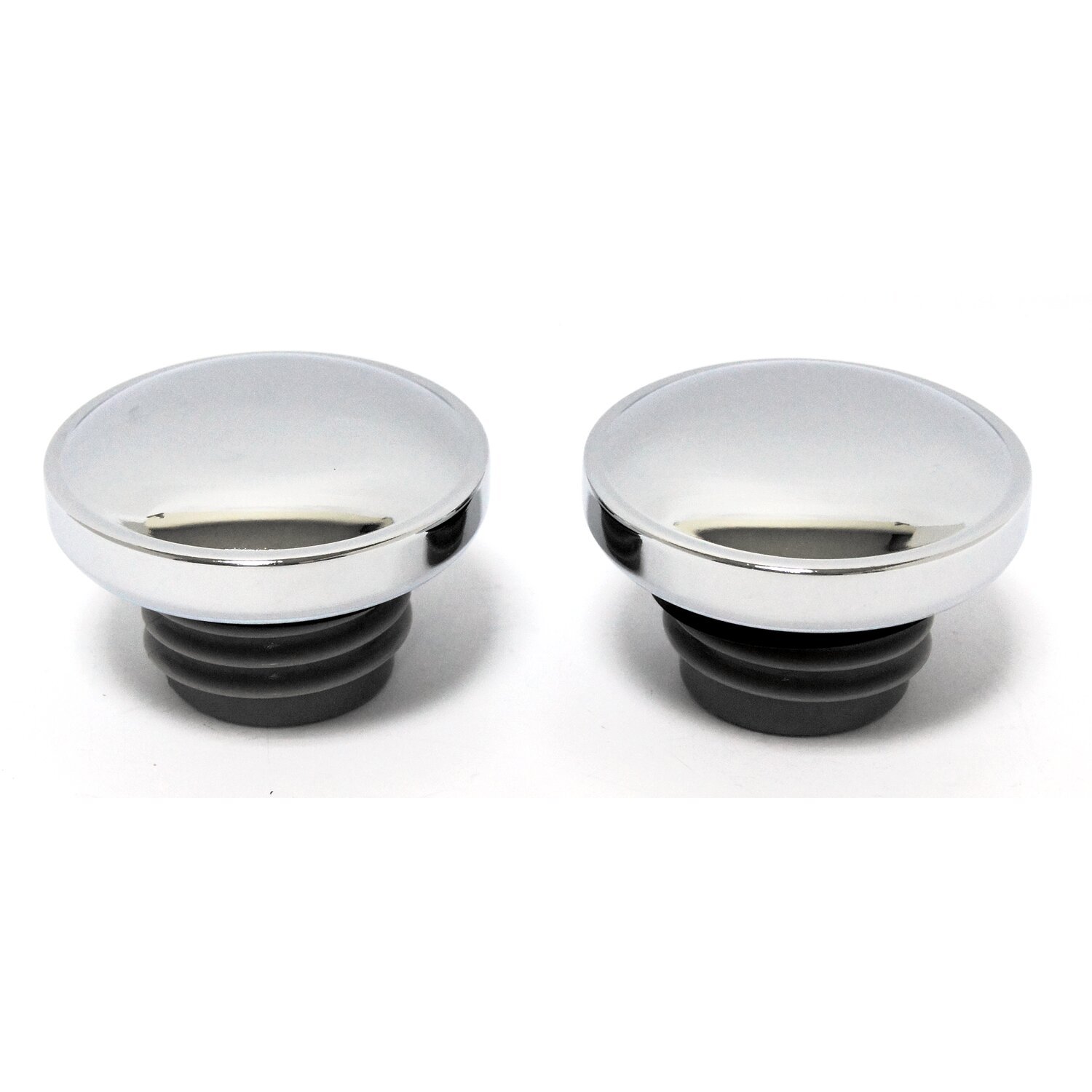 Gas cap set, screw-in, Chrome