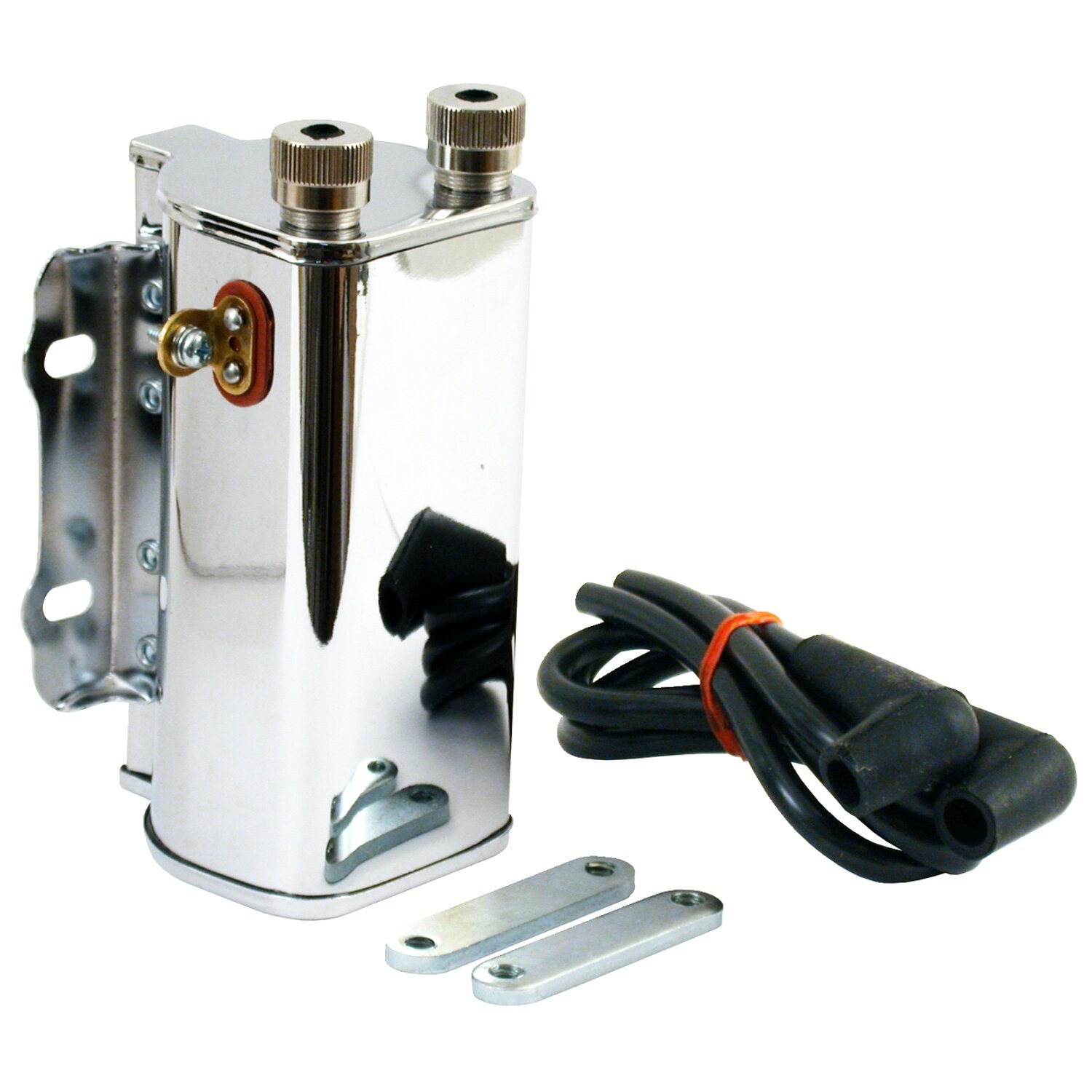 OEM style early 6-volt coil & cable kit, Black, Chrome