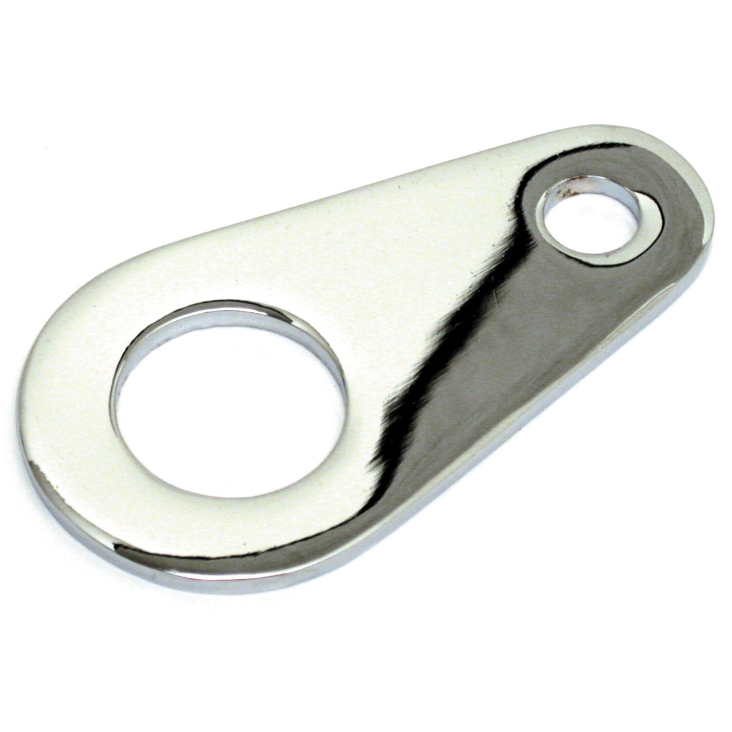 Ignition switch bracket, single mount hole, Silver, Chrome