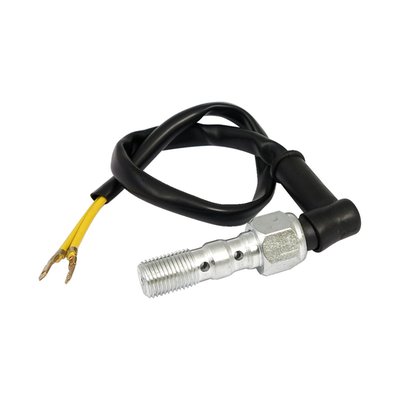 This comes with approval. Hydraulic switch inside the banjo bolt. Perfect to trigger the rear brake light. For double banjos. 

Note: Check your local MCS dealer or the MCS sales department for exact type of approval and validity on bike model and years on the test report.