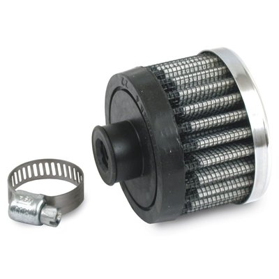 Female rubber connector to fit a 3/8" nipple. Can be installed directly to the nipple or breather pipe of the crankcase ventilation system.