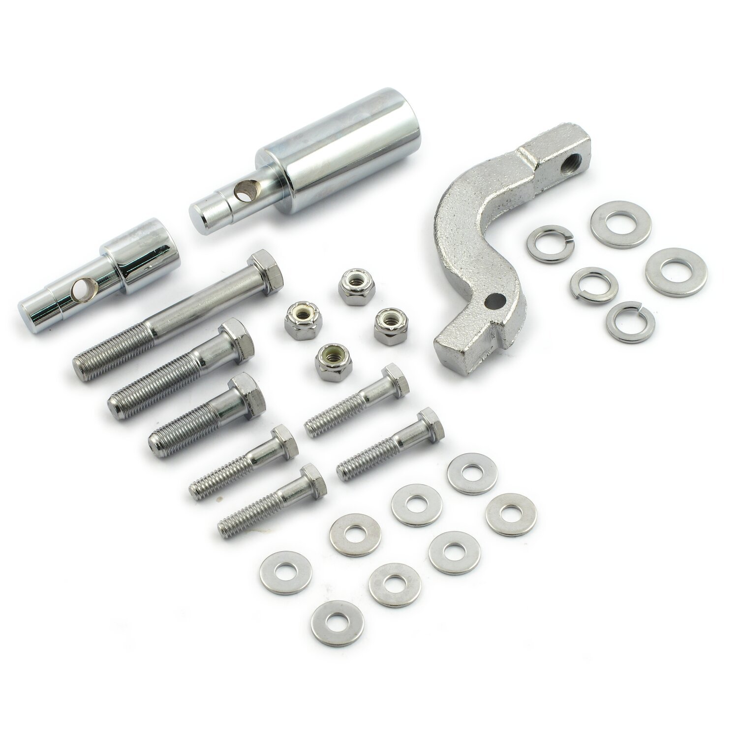 Floorboard mount bracket kit, Chrome