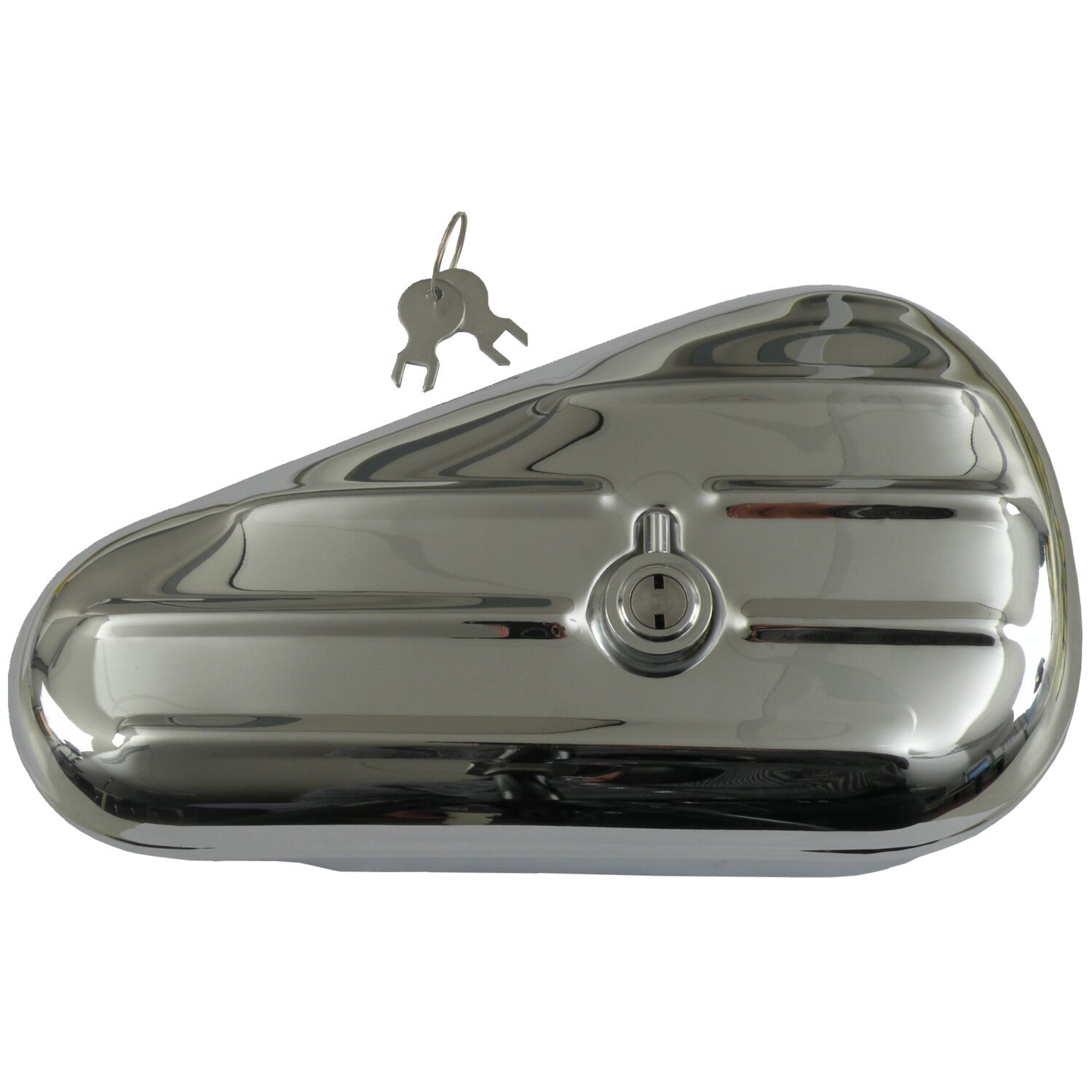 Teardrop tool box ribbed, Chrome