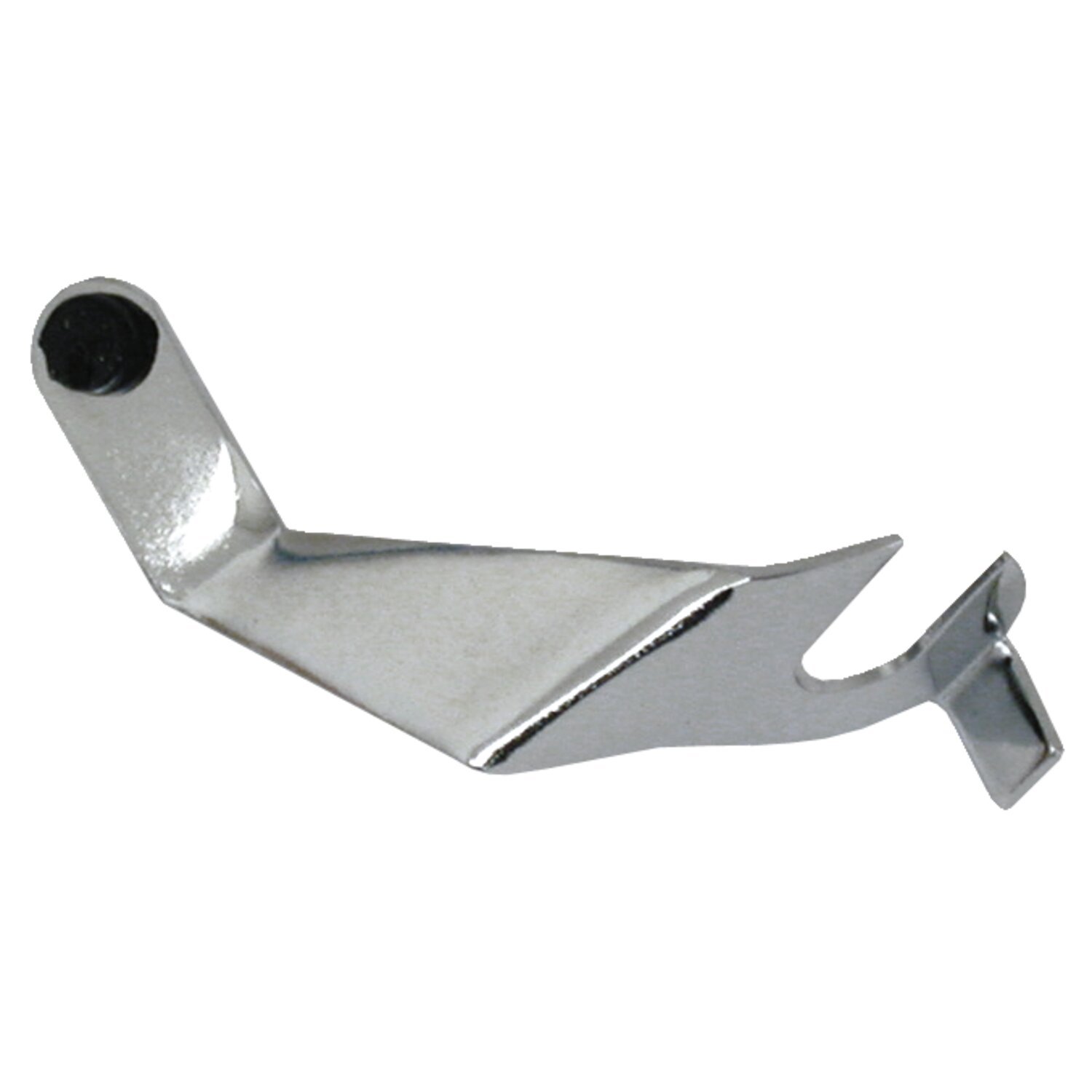 Plug retainer, regulator/rectifier. Flat strip, Silver, Chrome