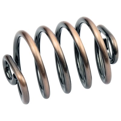 Copper colored steel. Universally used to install spring mounted custom solo seats.