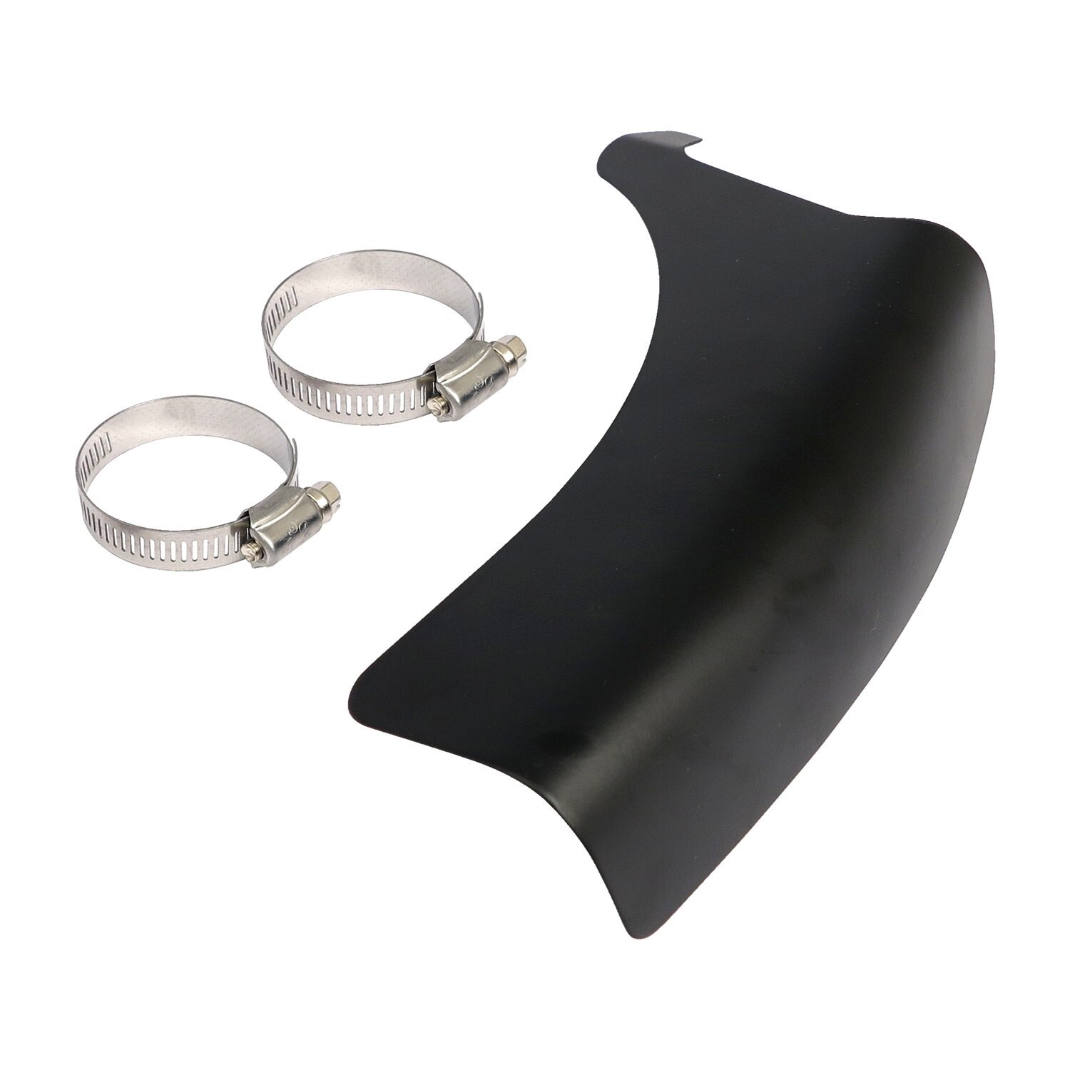 FL Shovel horizontal crossover heat shield, Black