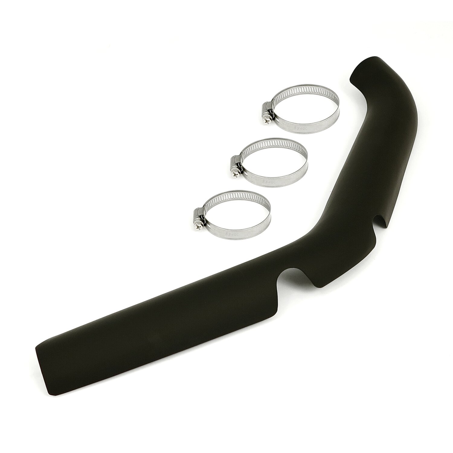 FL 2-1 exhaust front header heatshield, Black