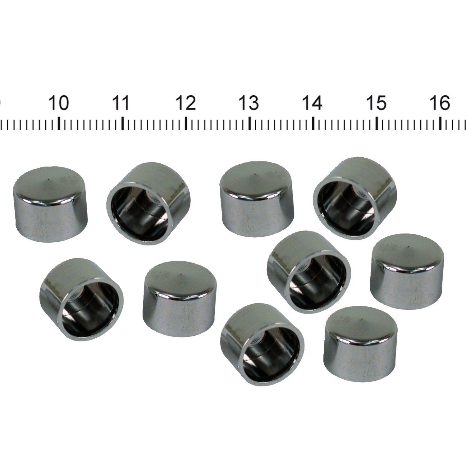 Push-on allen bolt cover, Silver, Chrome