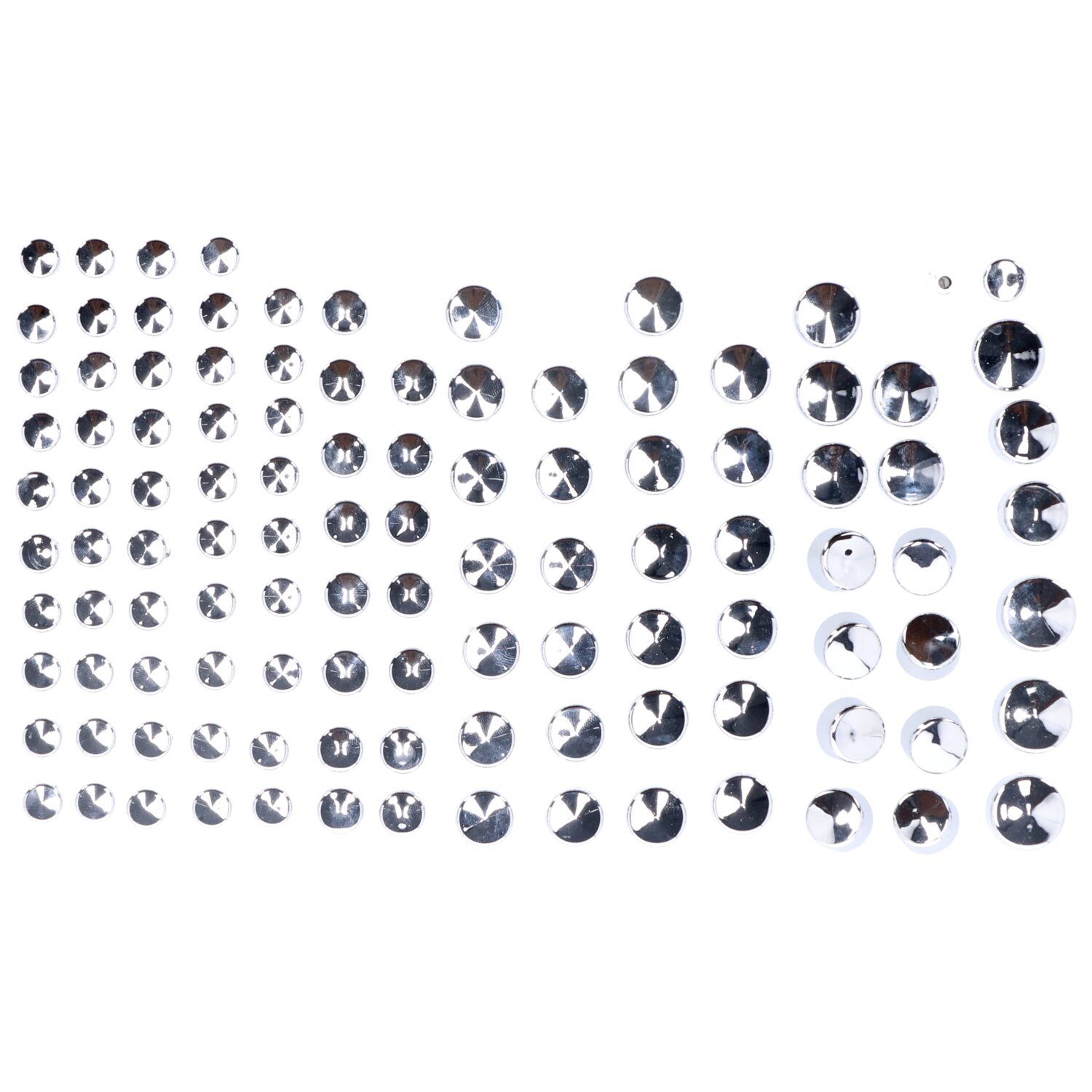 Smoothtopps, push-on cover set (111pc, Silver, Chrome