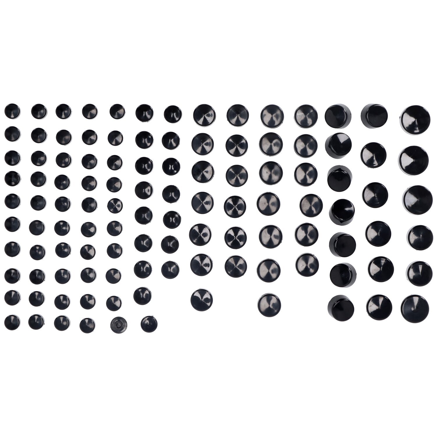 Smoothtopps, push-on cover set (111pc, Black
