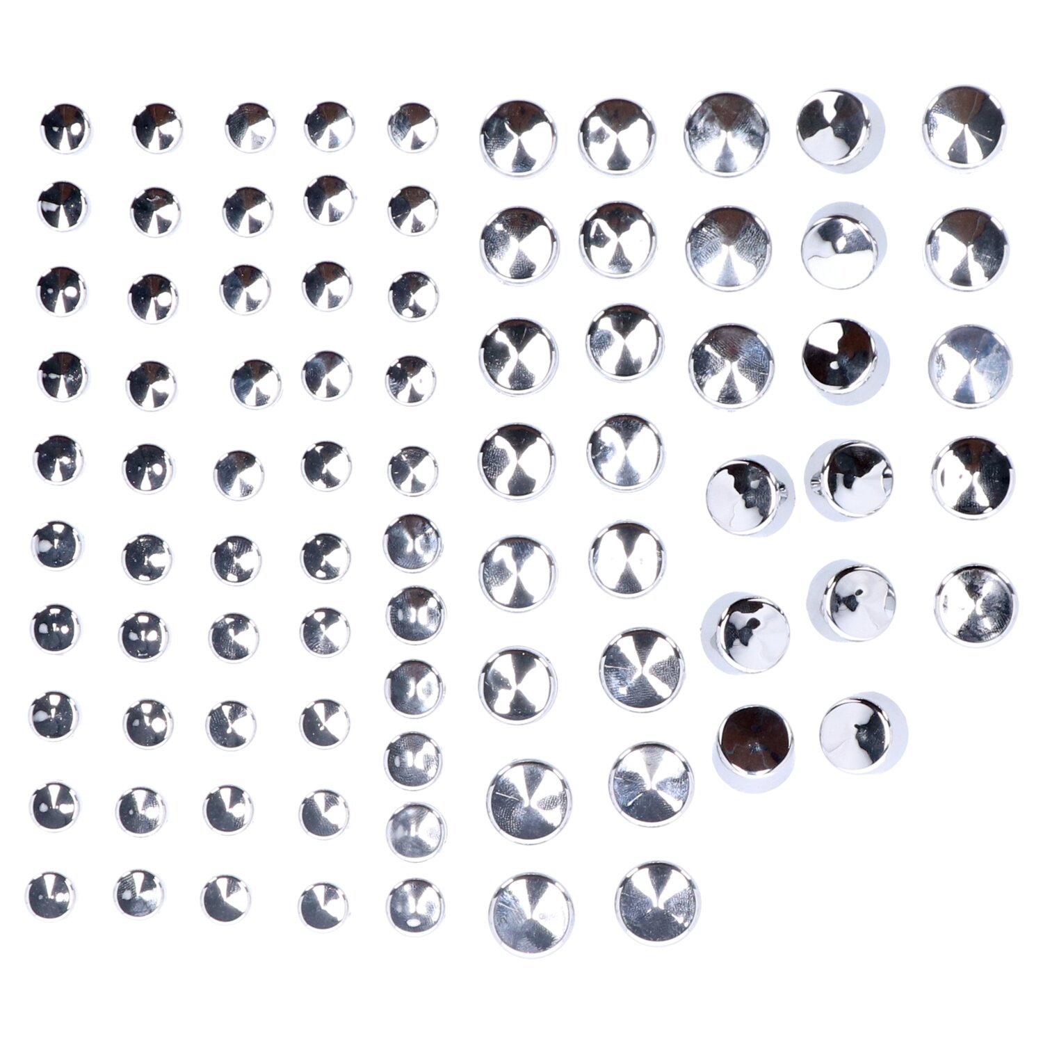 Smoothtopps, push-on cover set (83pc, Silver, Chrome