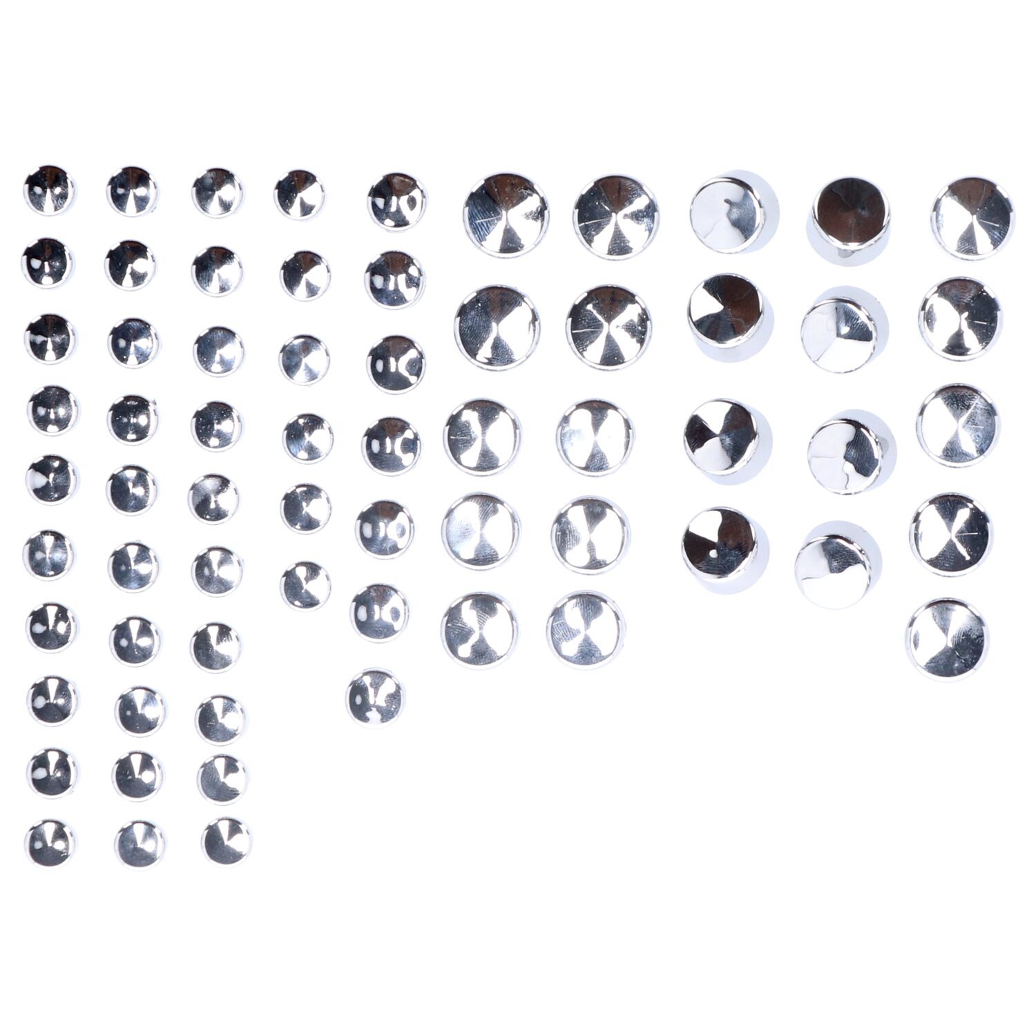 Smoothtopps, push-on cover set (76pc, Chrome