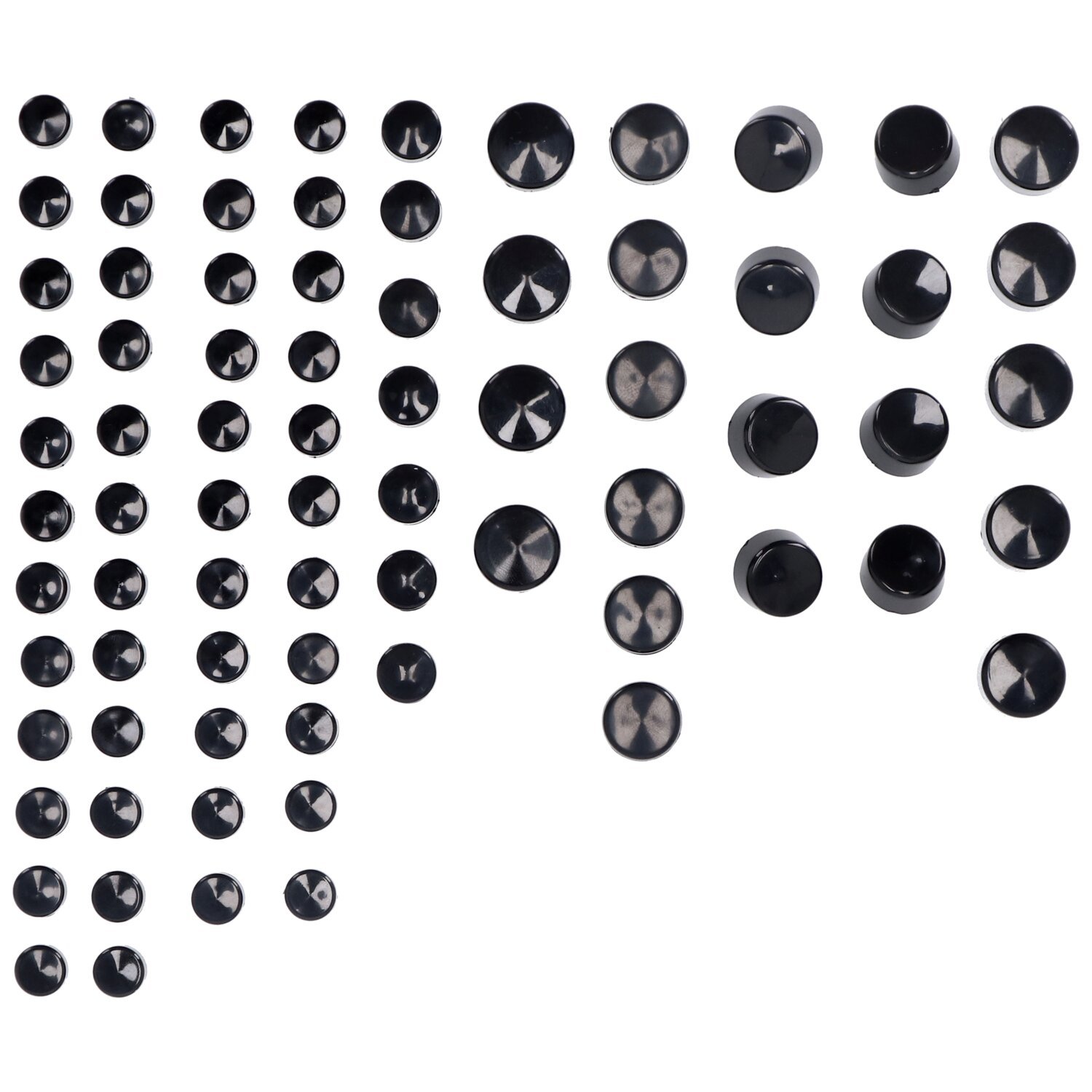 Smoothtopps, push-on cover set (76pc, Black