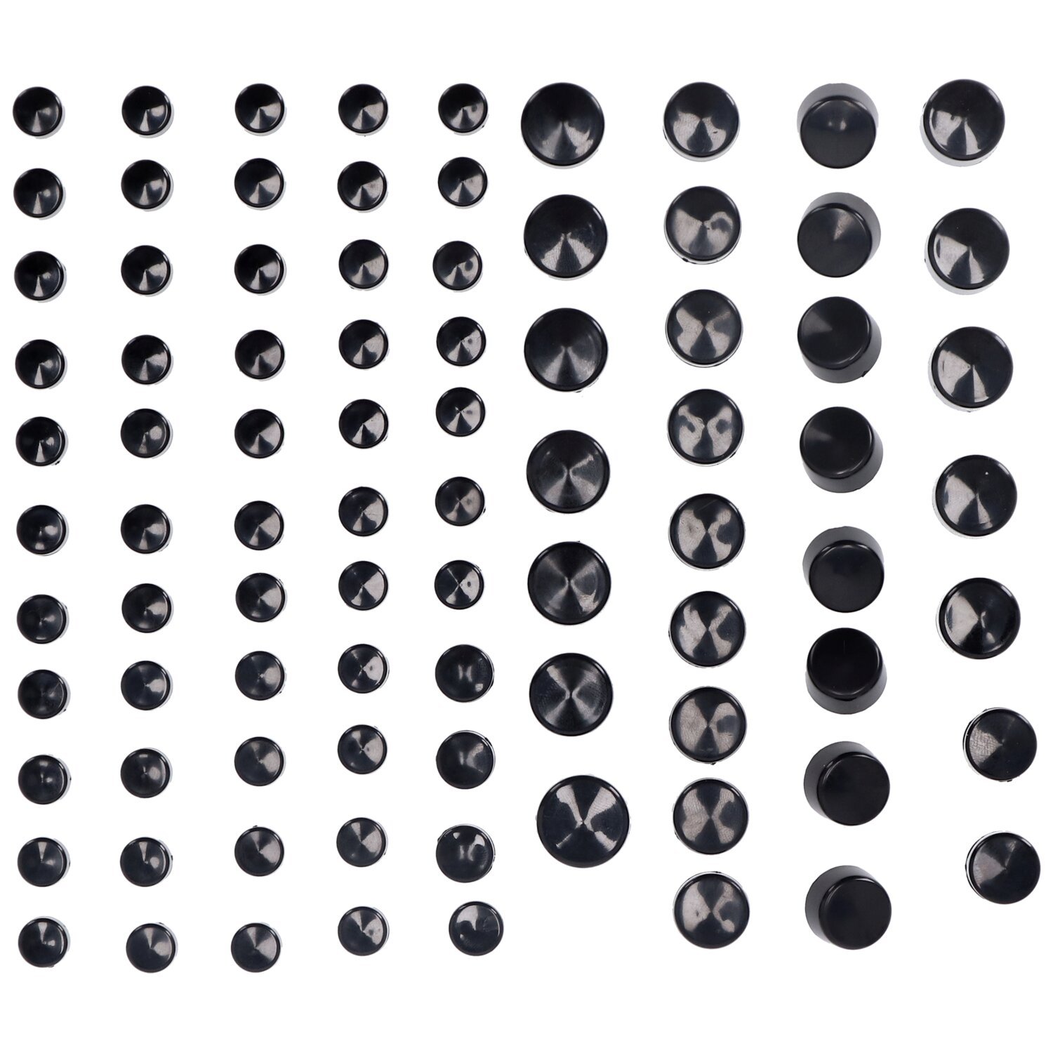 Smoothtopps, push-on cover set (86pc, Black