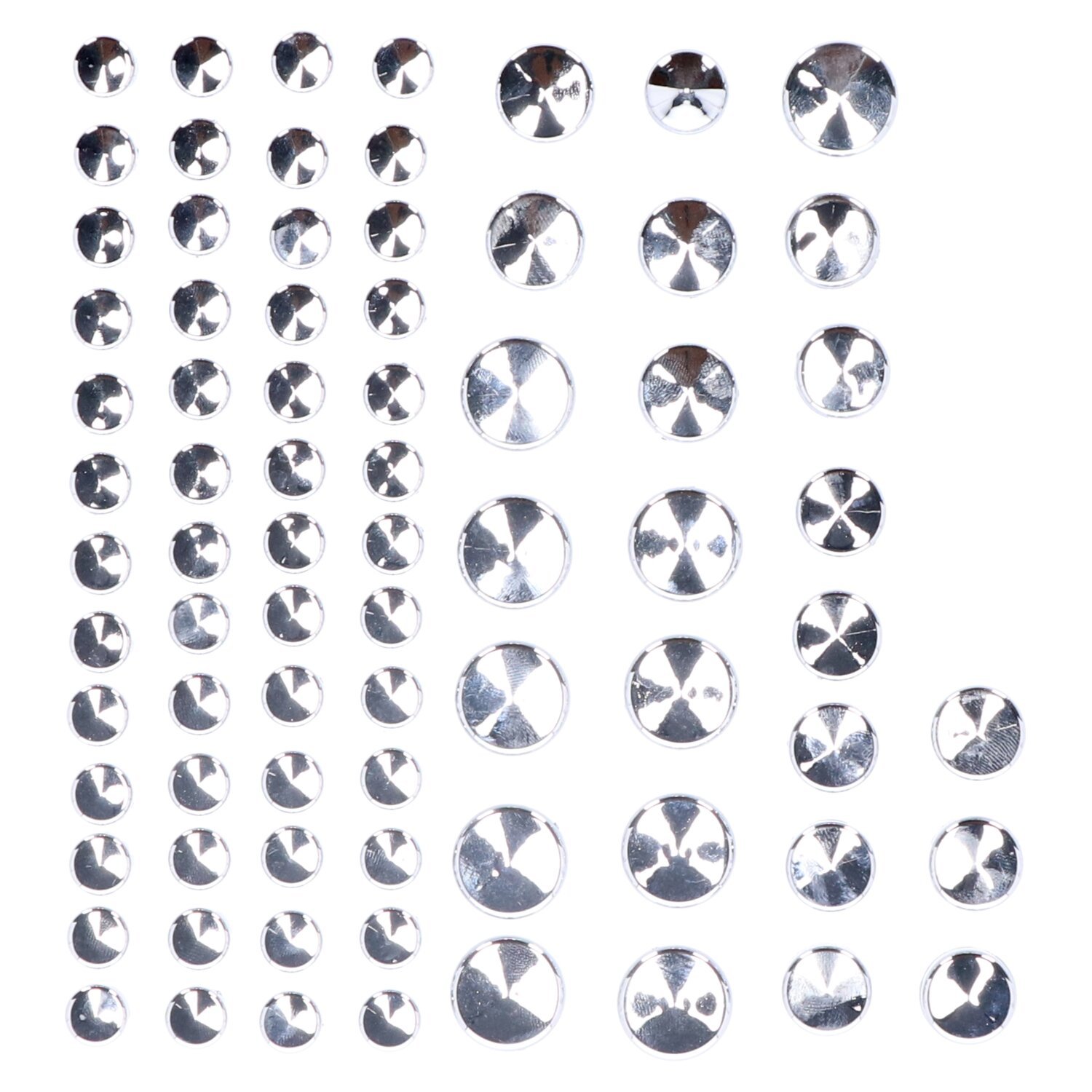 Smoothtopps, push-on cover set (77pc, White, Chrome