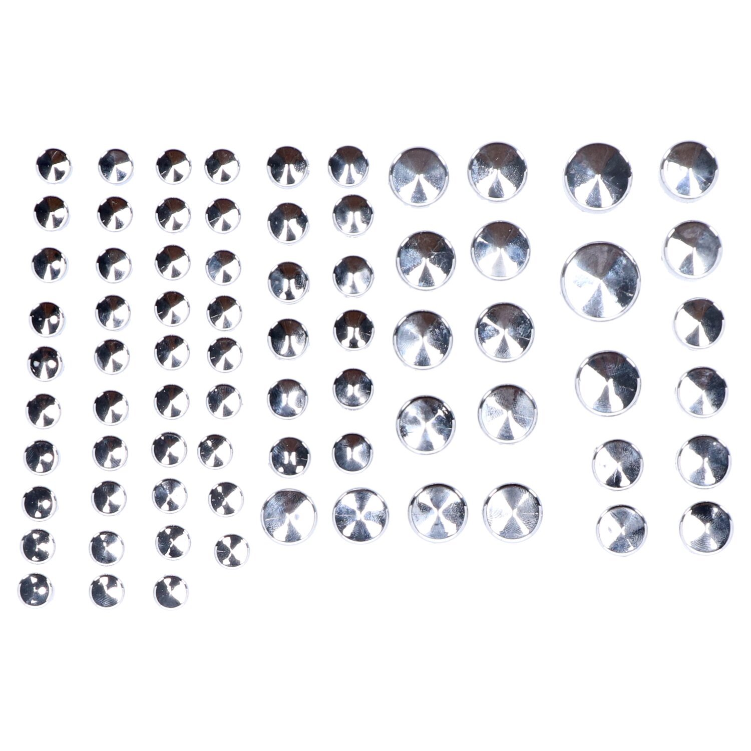Smoothtopps, push-on cover set (74pc, Silver, Chrome