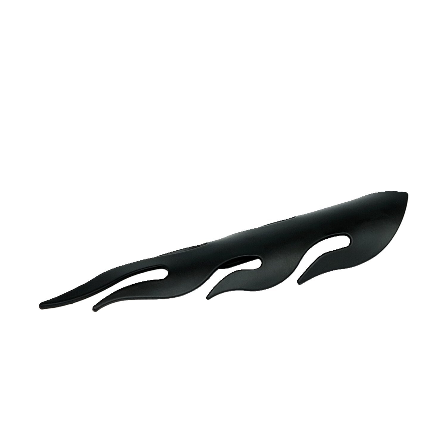 Flamed heat shield set 8" long, Black