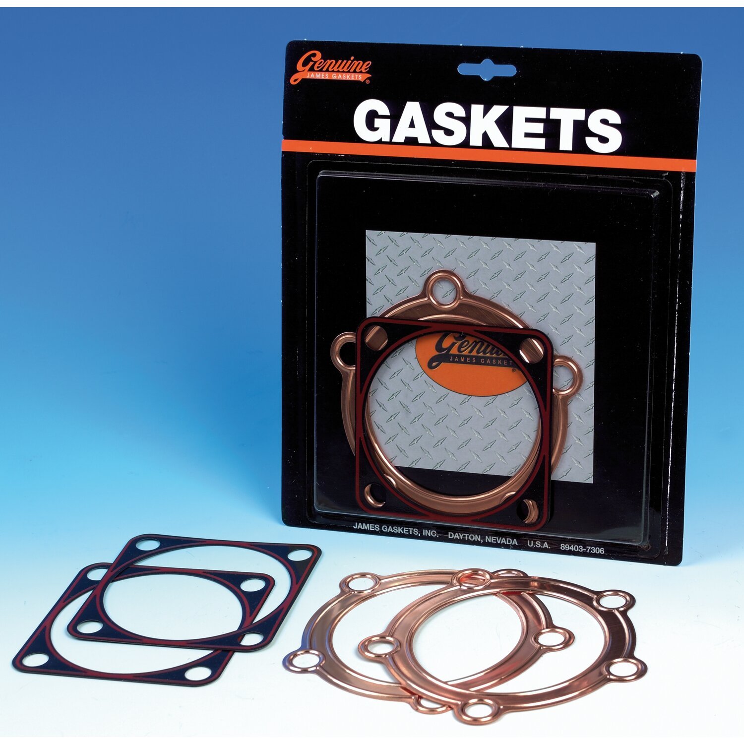 James, Knuckle head & base gasket kit. Copper/RCM