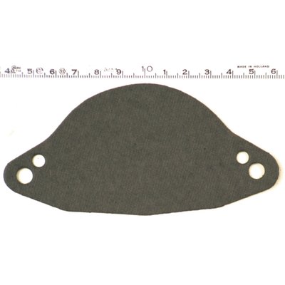 .031" thick fiber reinforced paper. Gasket for the OEM 60514-65 starter hole cover plate (block-off plate) used on the inner primary cover when a starter motor is not installed. 
OEM replacement reference 60518-65. 