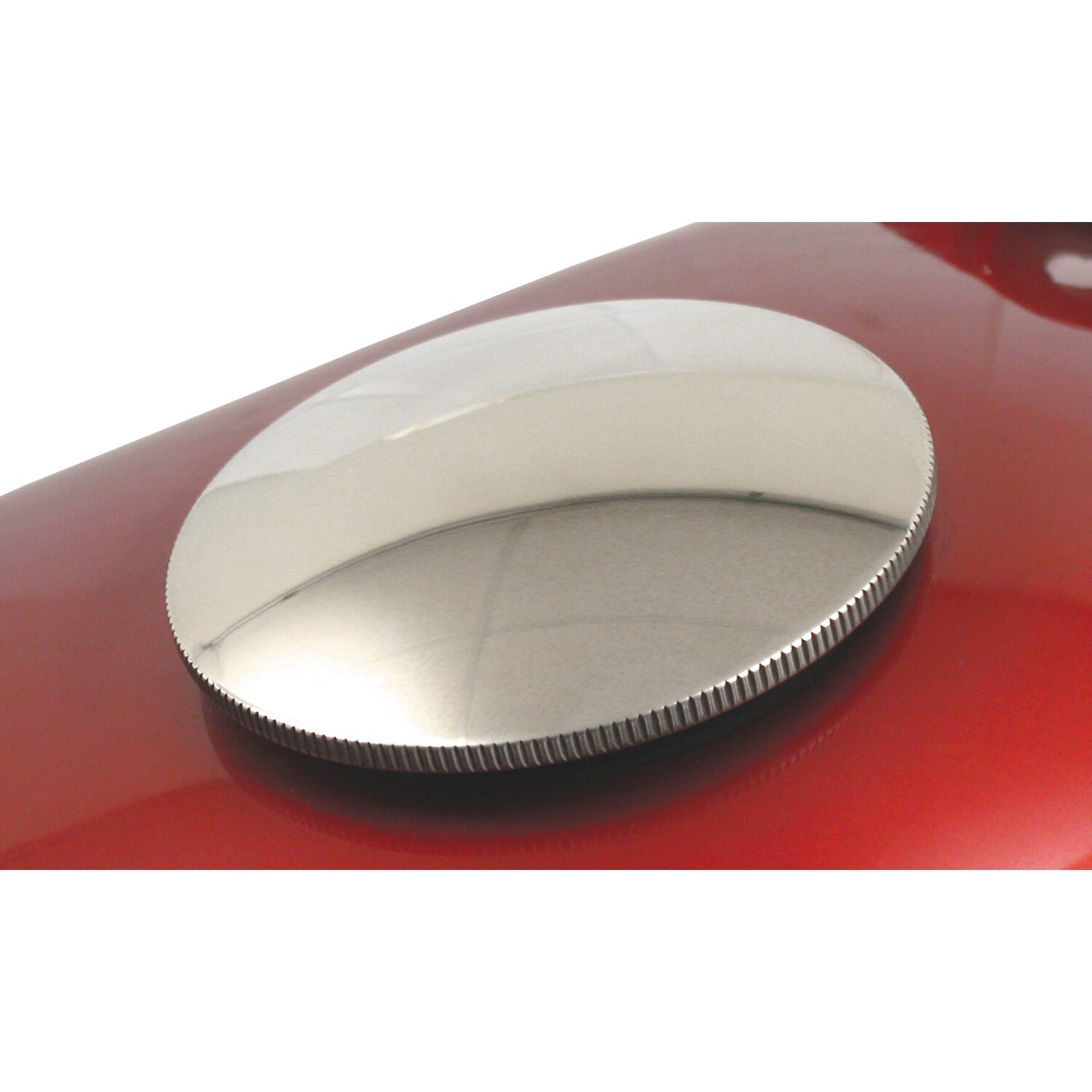 Stainless steel gas cap set, domed, Polished