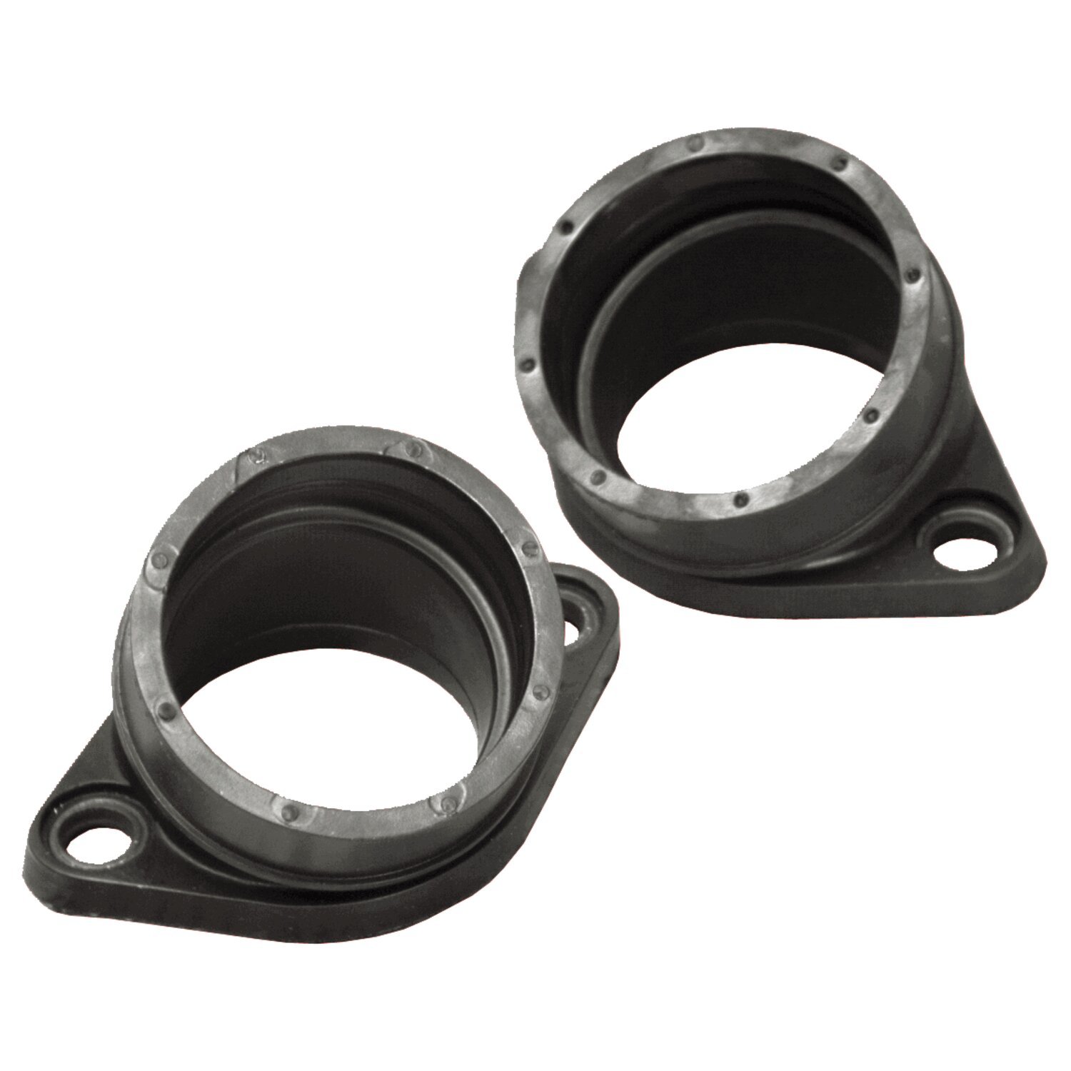 Compliance fitting set, front & rear. rubber, Black