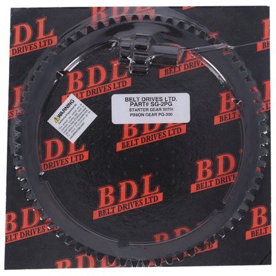 Incl. the starter pinion gear. Replacement starter ring gear for electric start BDL belt drives.