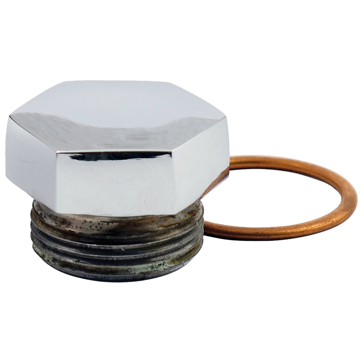 Paughco, Transmission fill plug. OEM hex style, Chrome