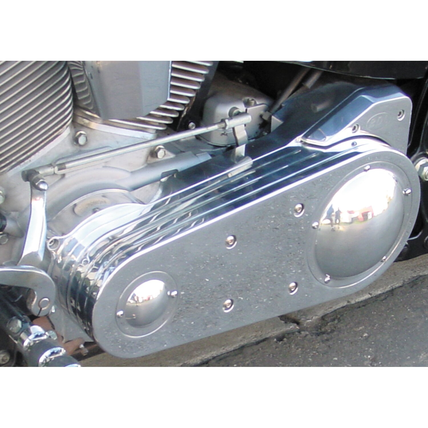 BDL, Signature Series 2" belt drive kit. Plain design, Polished