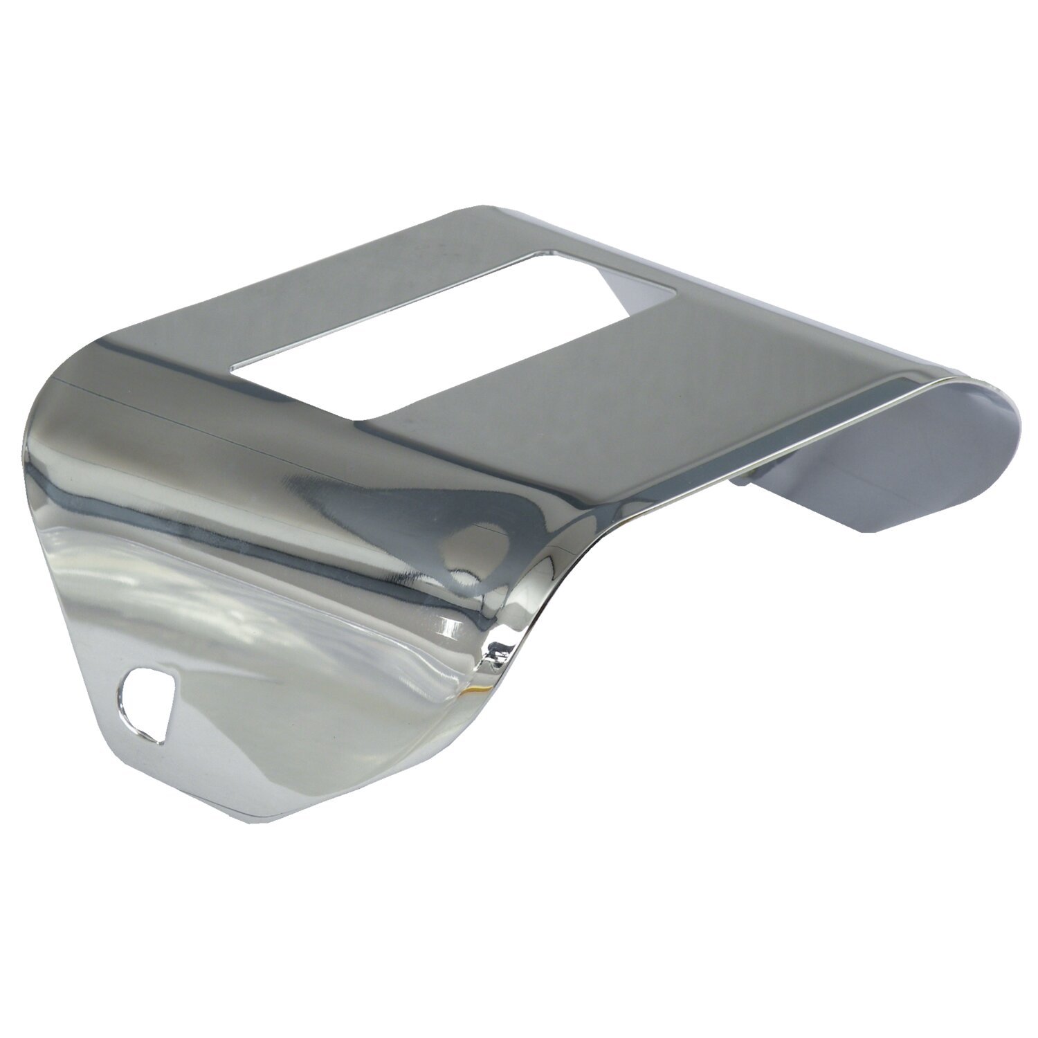73-up taillight visor. plain, Chrome