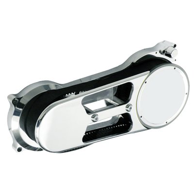 Complete with matching 530610 1.4kW All Balls starter motor. This electric start 2" open drive incorporates the BDL Balls Lock-Up clutch for maximum clutch engagement when it counts. Sleek styling with a no nonsense one-piece pulley cover & side guard. The minimalistic 'form meets function' starter housing and custom starter ring gear cover offers the cleanest look possible for an electric start bike with open belt. Comes with a 52 tooth front & 69 tooth rear pulley for a 1.32:1 ratio and a 142 tooth primary belt. 

Note: Fits Shovelheads with a ratchet top transmission only.