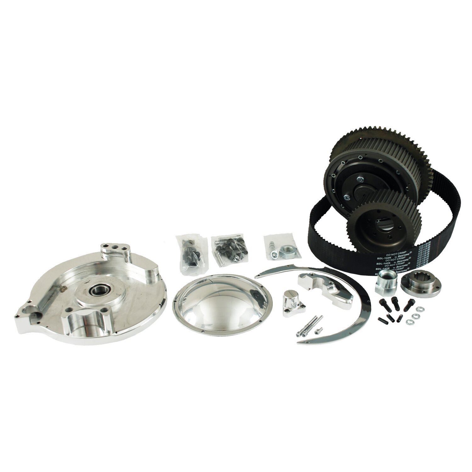 BDL, Shorty Drive 2" open belt drive kit, Polished