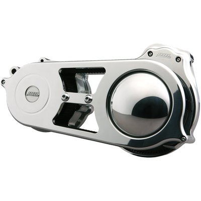 Designed to allow installation without interference of the stock floorboards. Kit includes the proven BDL ball bearing lock-up clutch. Comes with a slotted top belt guard that fits in a groove between the inner motor plate and the outer side guard. Drive ratio 52-69. 

Note: See 518533 for the replacement 132t., 2" wide 8mm belt.