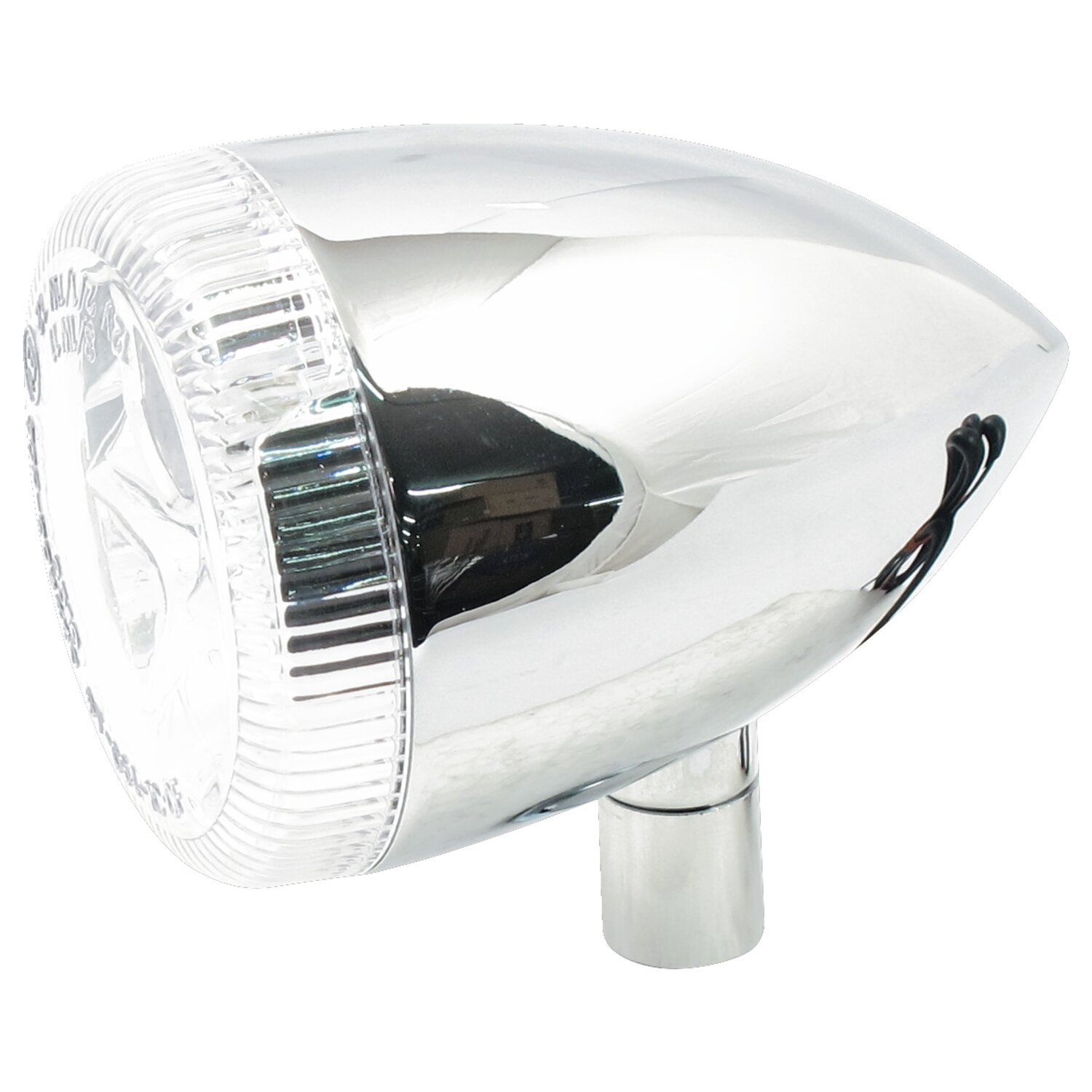 3-1 LED bullet taillight / turn signal combo, clear, Chrome