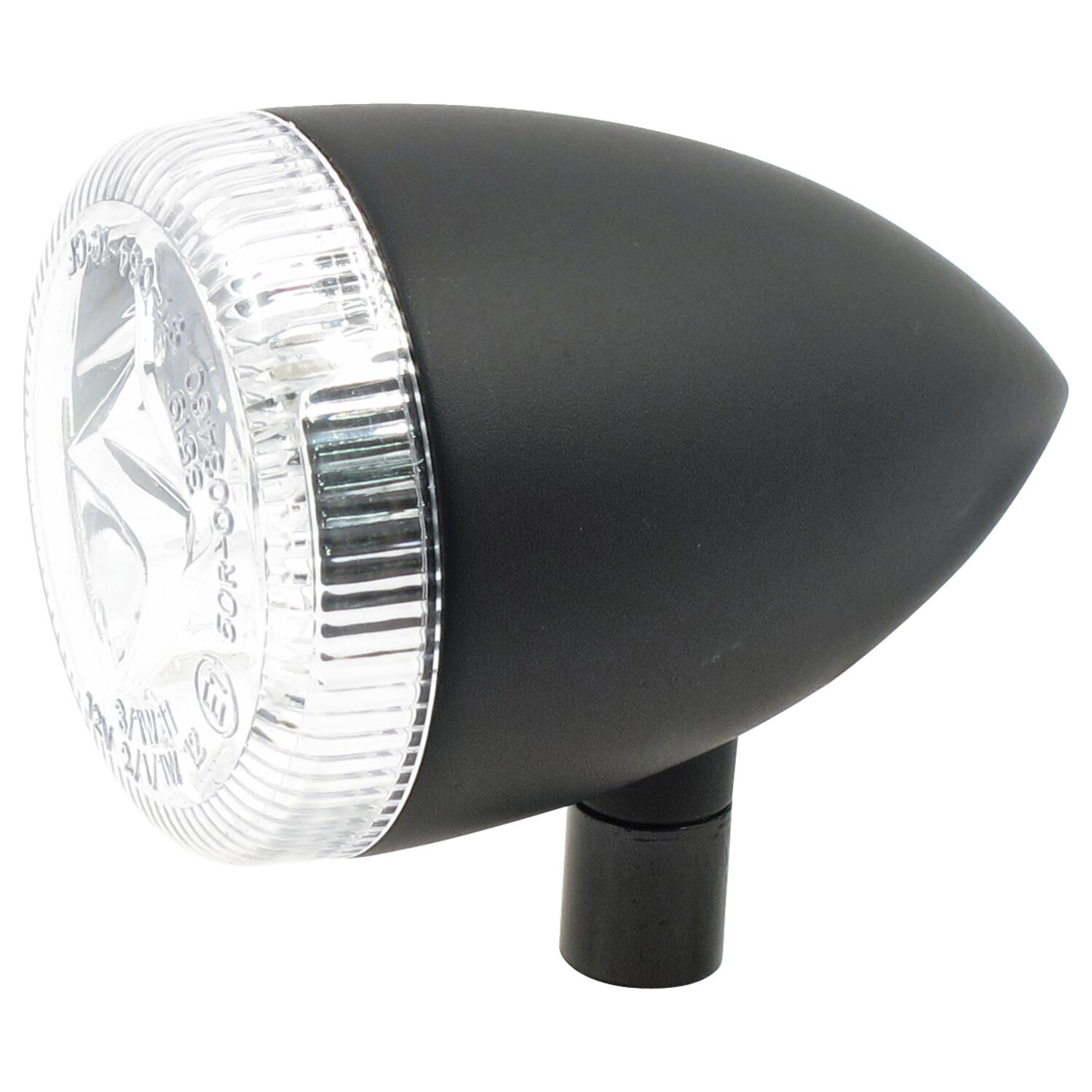 3-1 LED bullet taillight / turn signal combo, Black, clear, Chrome