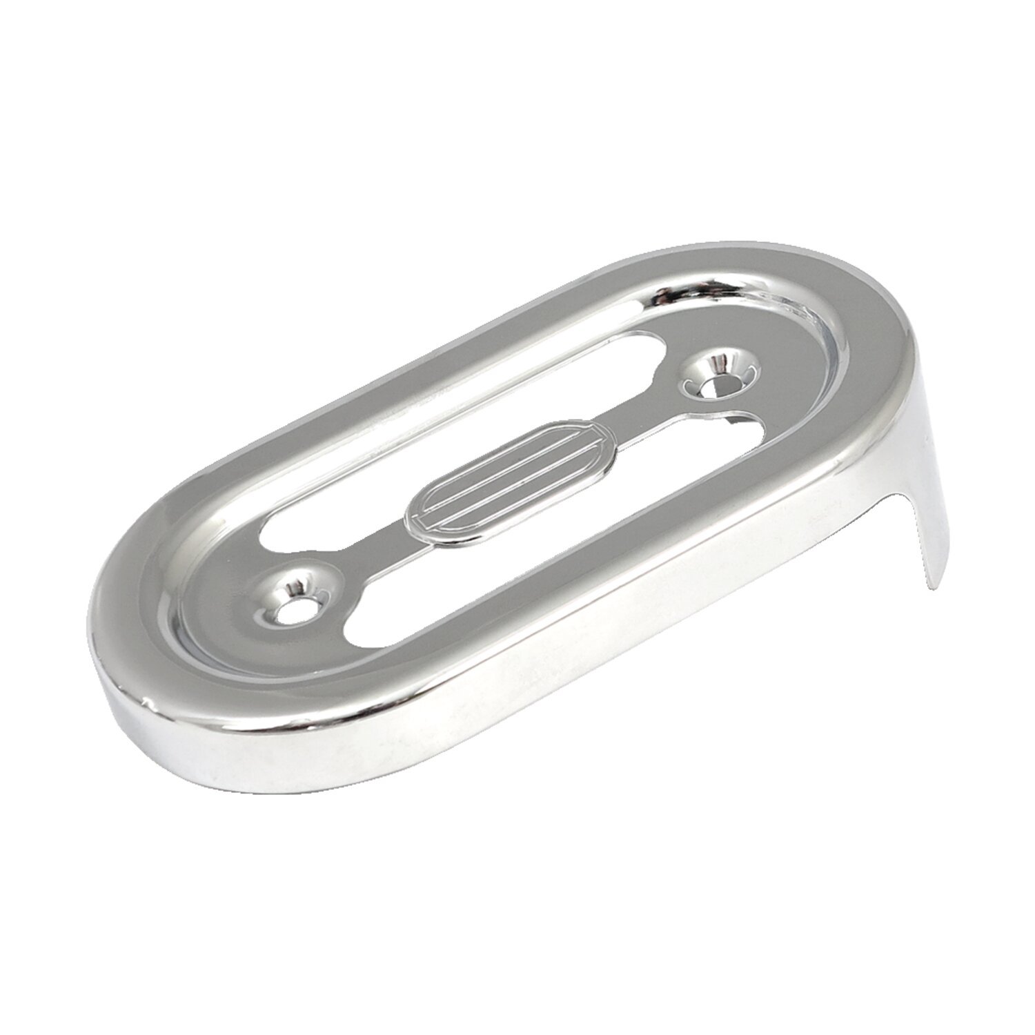 Voltage regulator/rectifier cover. Chrome, Silver