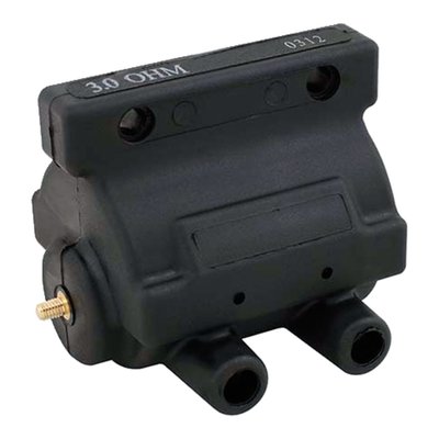 30.000 volts of High Performance. In 12 volt with a 3.0 ohm primary resistance. Direct OEM style replacement for the OEM 31609-80 coil. 
- OEM style