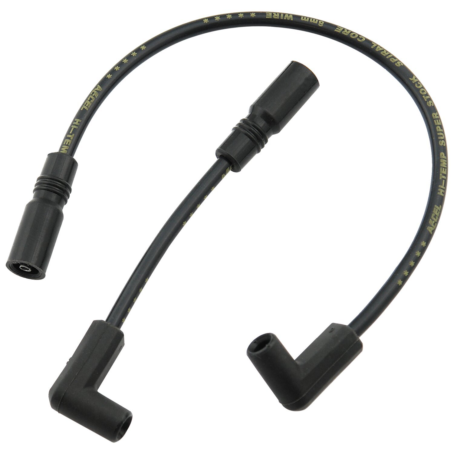 Accel, 8mm Ferro Spiral core spark plug wire set, Black