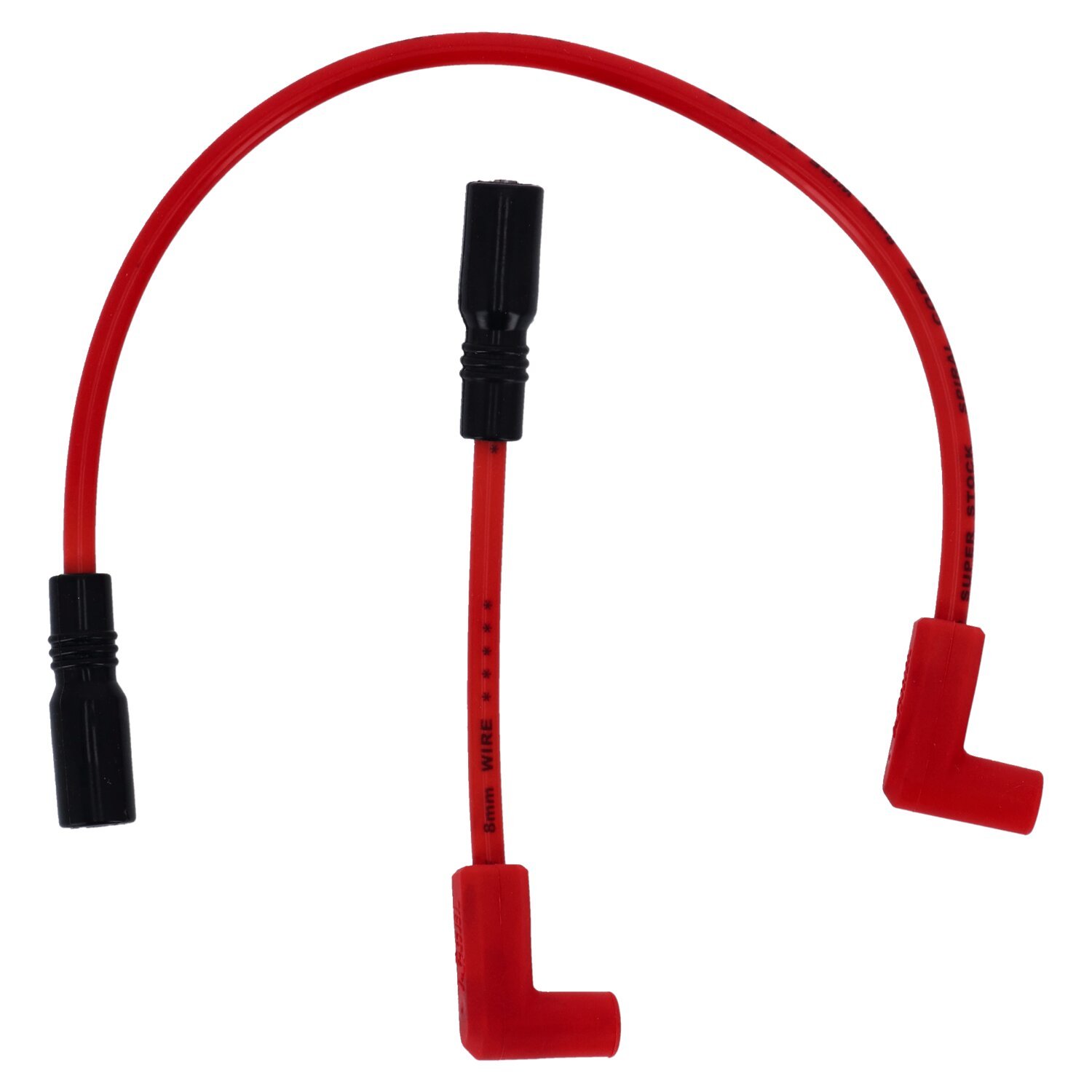 Accel, 8mm Ferro Spiral core spark plug wire set, Red