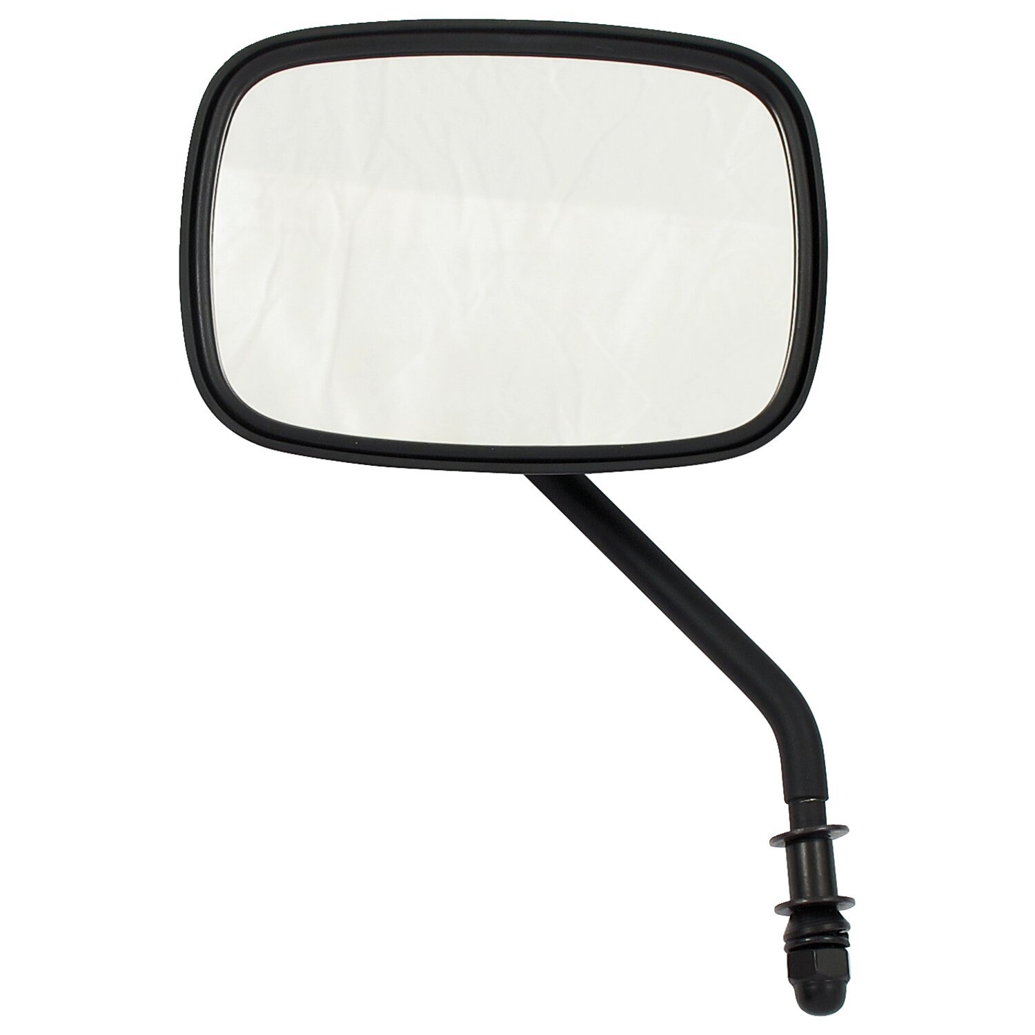 Late OEM style mirror, short stem, right side, Black