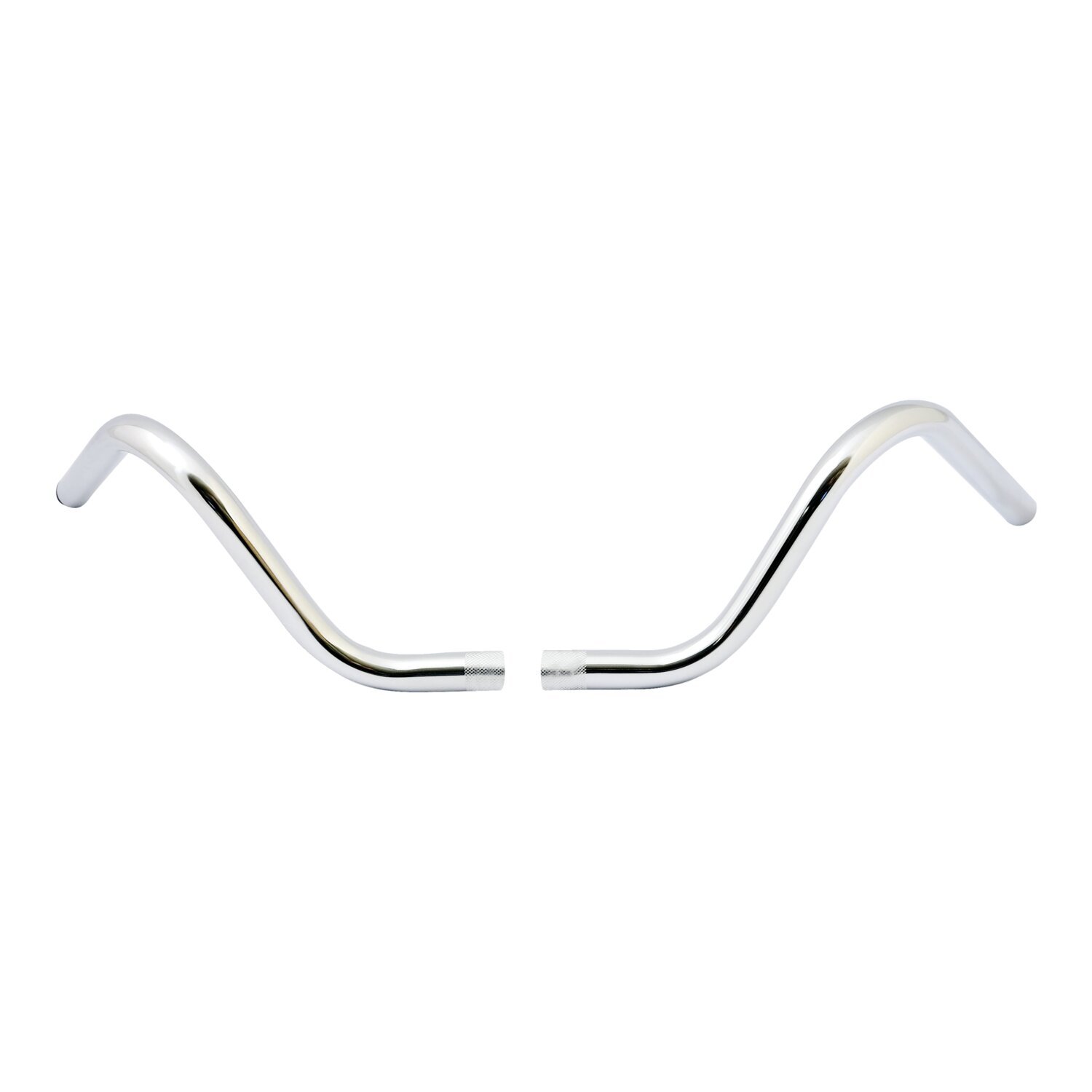 2-piece Buckhorn style handlebar 1, Silver, Chrome
