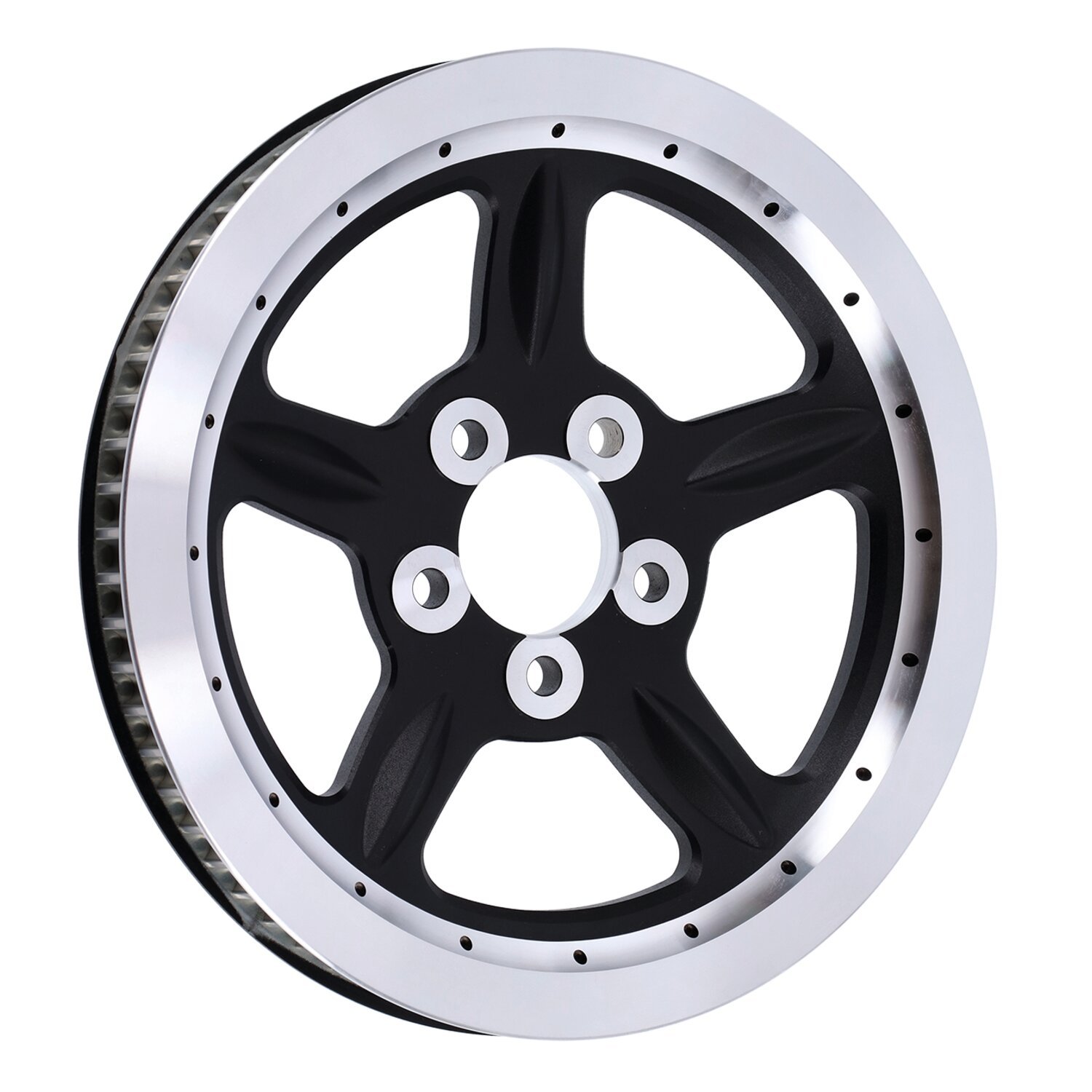 Reproduction OEM style wheel pulley, 68t. Black cc, Contrast Cut