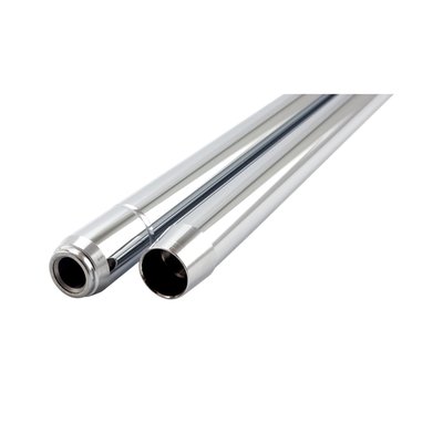 Quality imported fork tubes. 
+4"/+6" overstock size, 29-1/4" long. 
Show chrome tubes with a mirror like polished finish.
23-1/4" is standard length for 75-83 XL; 76-83 FX, FXE models. Repl. 45407-75
25-1/4" is standard length for 79-82 XLS; 77-83 FXS, FXB, FXR, FXRS. Repl. 45644-77